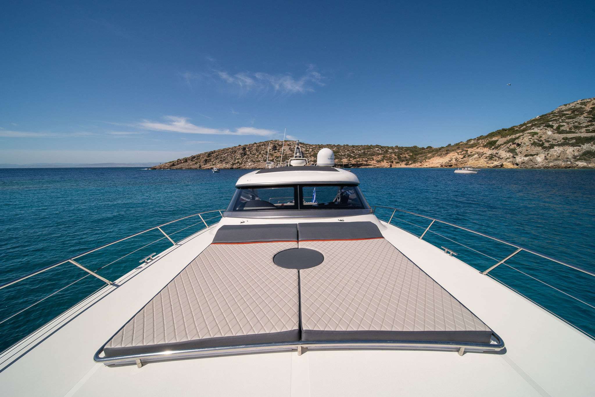 ORION Yacht Charter - Bow Sun Pads