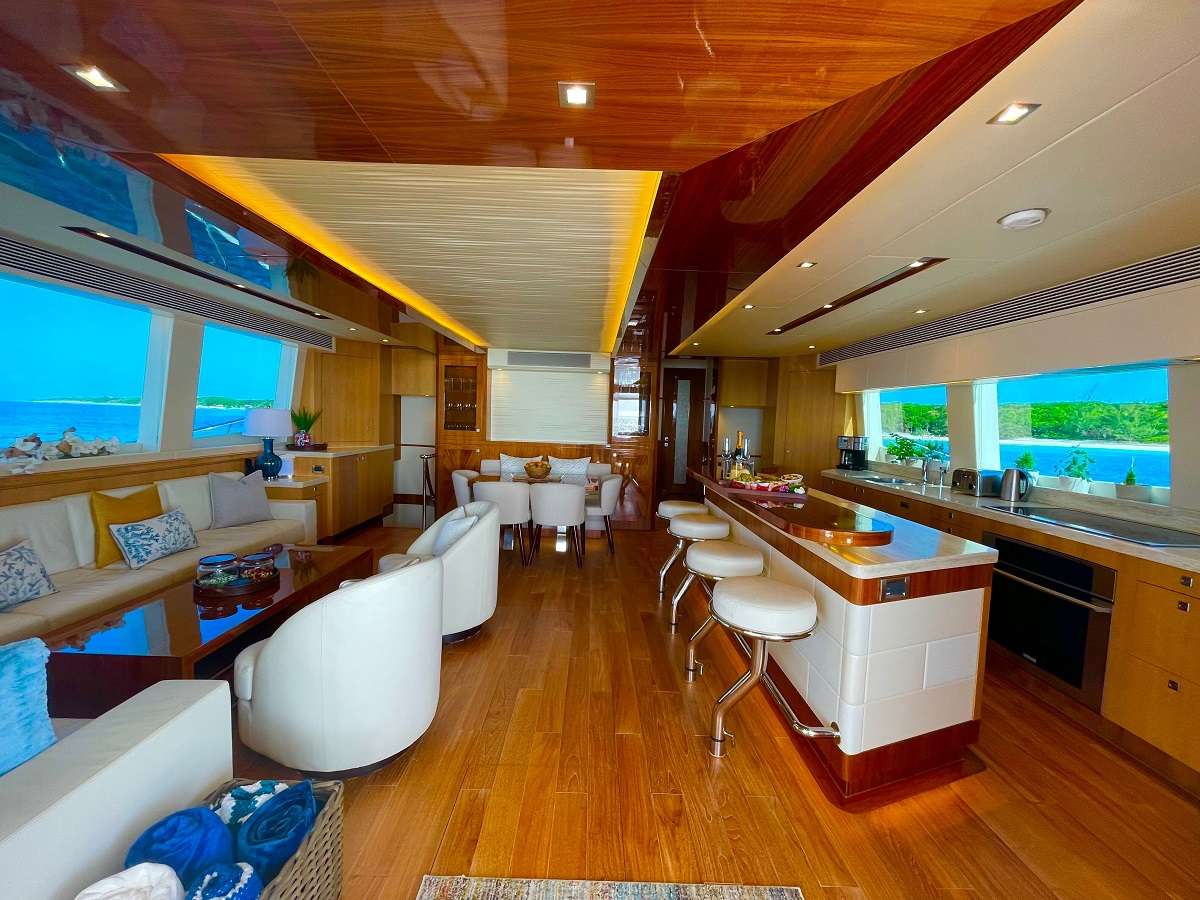 SEAGLASS 74 Yacht Charter - Spacious Main Deck Salon