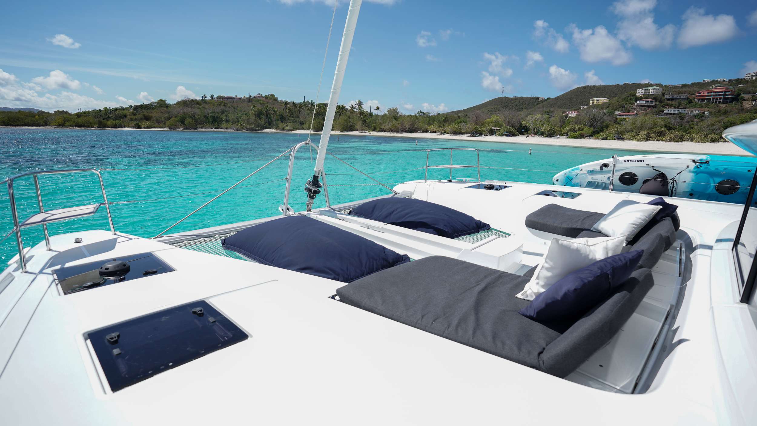 ETHER Yacht Charter - lounges on the bow