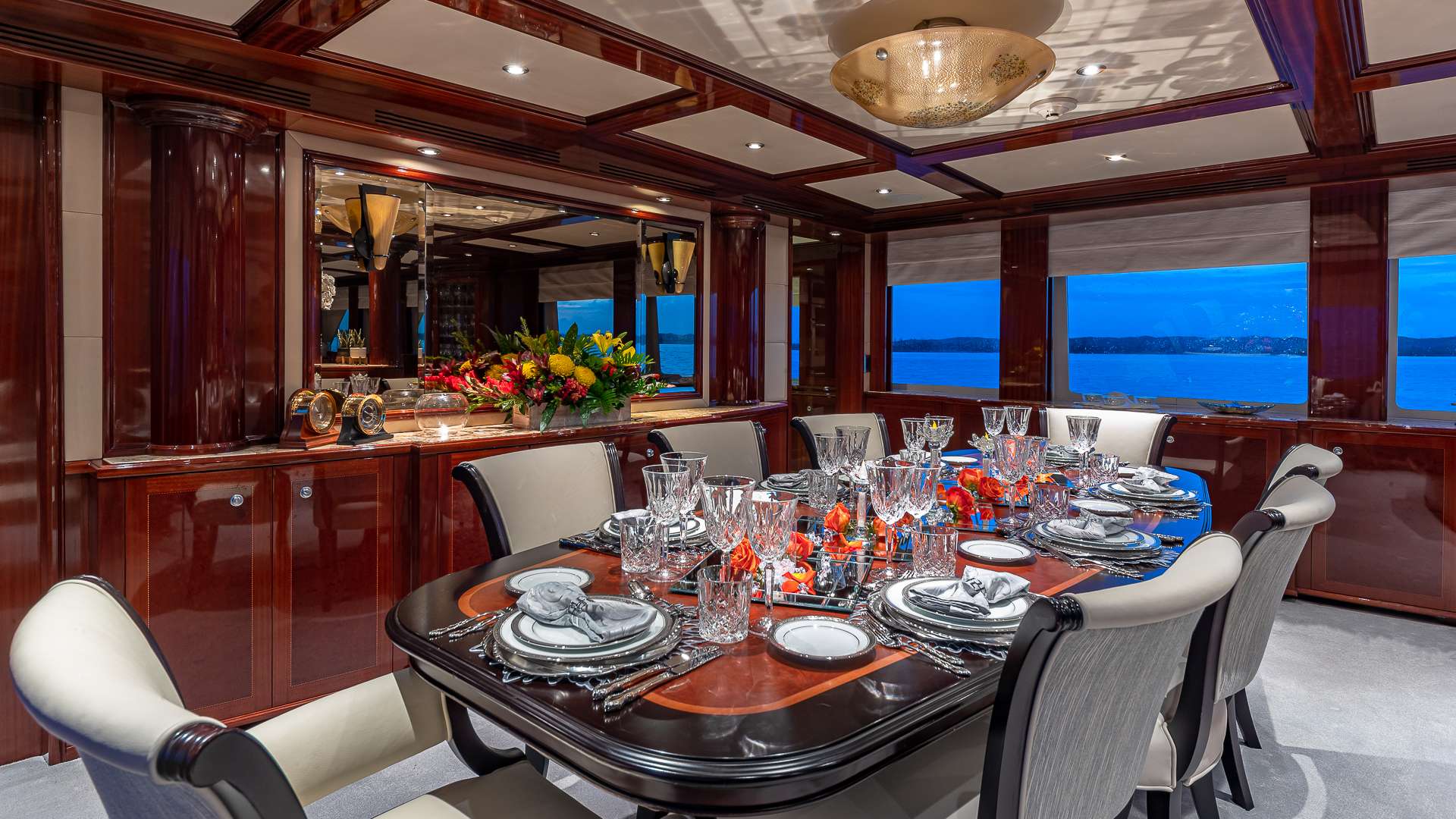 KASHMIR Yacht Charter - Formal Dining