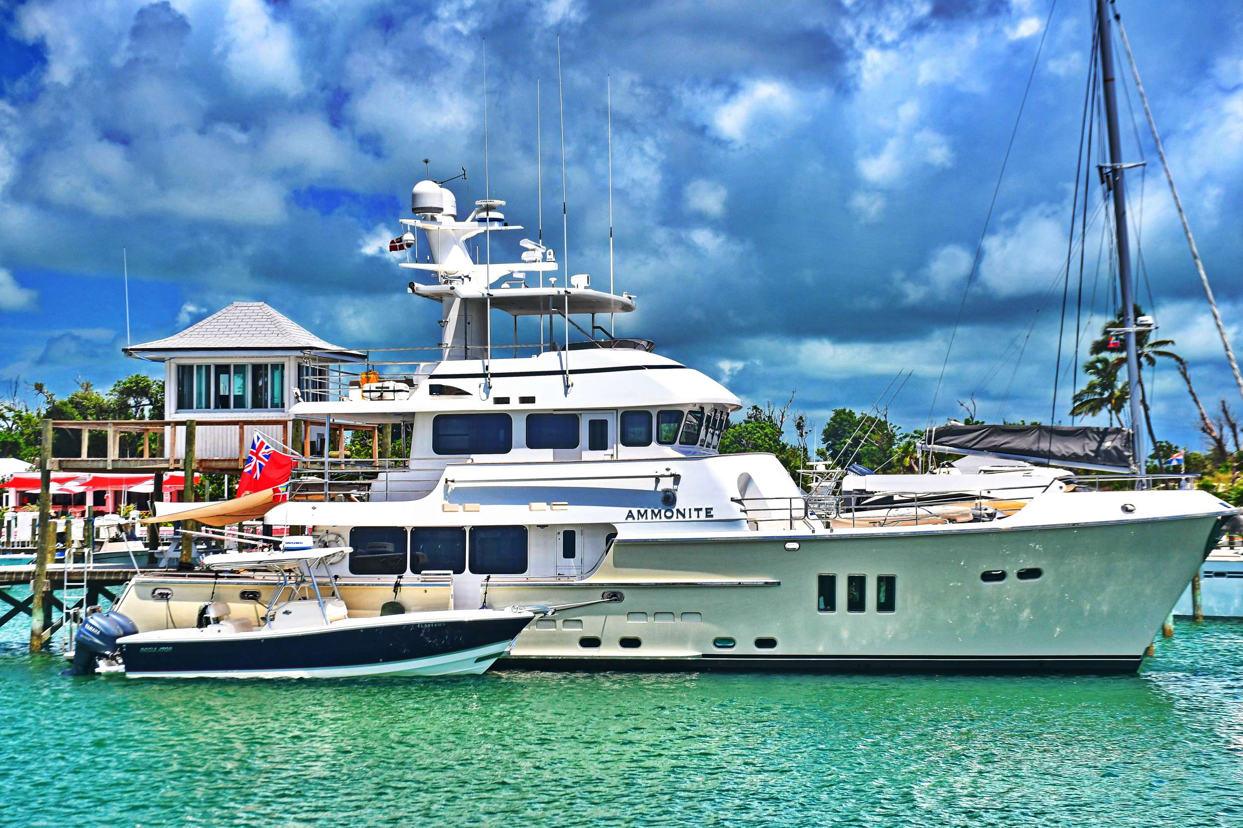 Ammonite is a 78´ Nordhavn with a charter base in Marsh Harbour, Abaco.