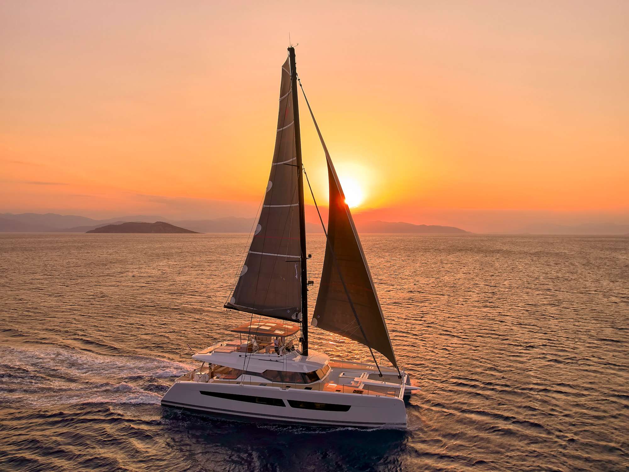 ALEXANDRA II Yacht Charter - Sunset view
