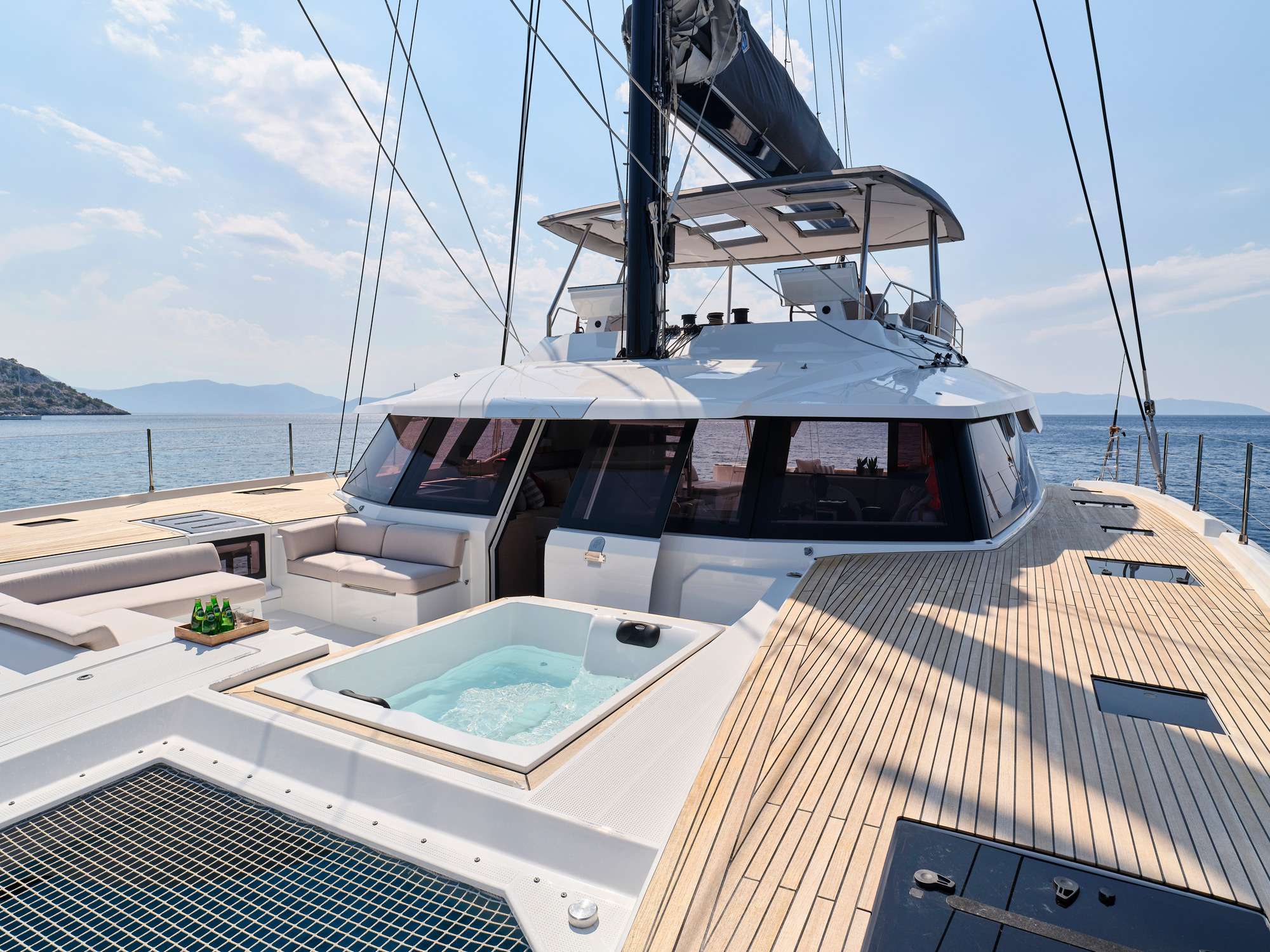 ALEXANDRA II Yacht Charter - Fore deck with Jacuzzi