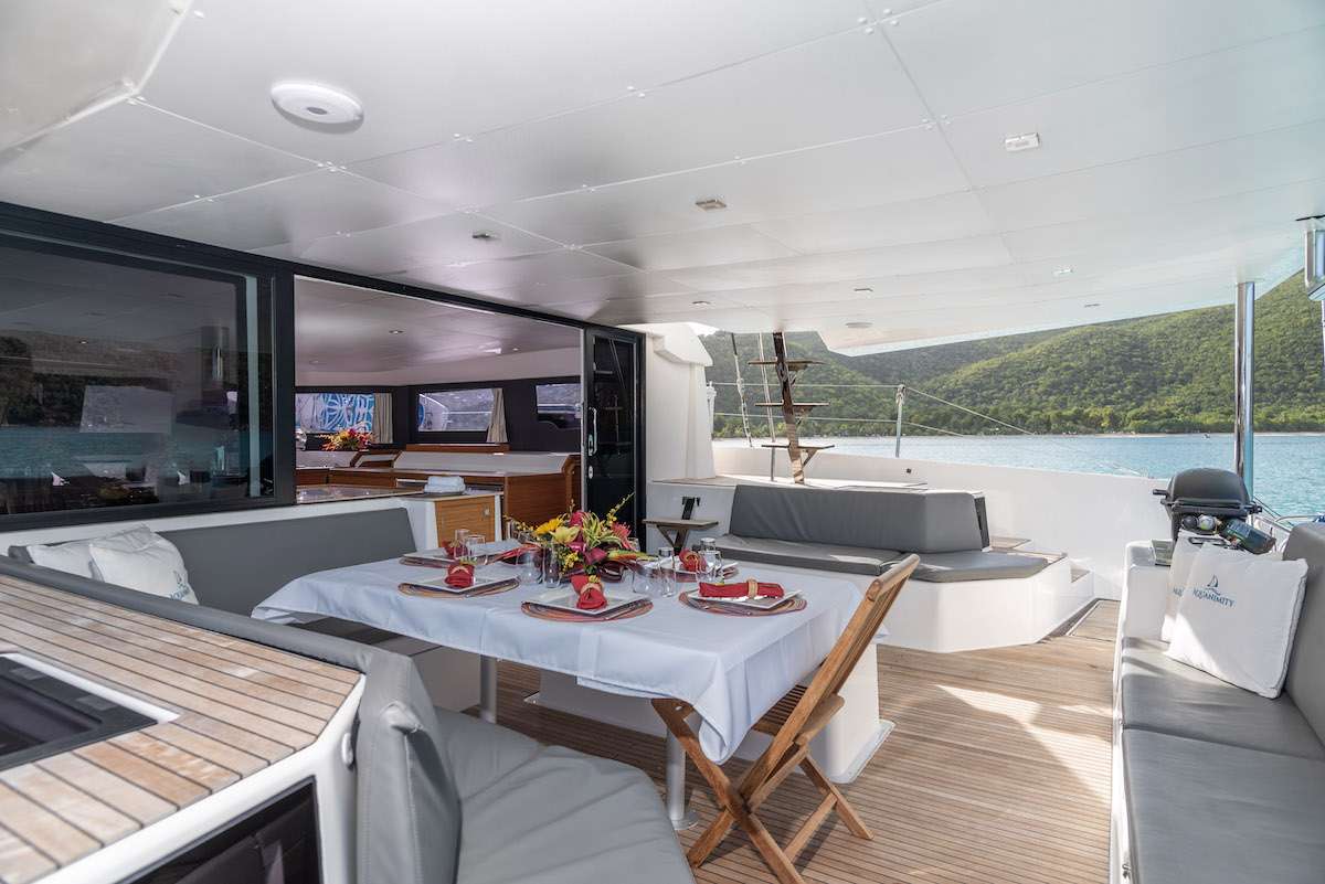 AQUANIMITY Yacht Charter - Foredeck lounge area