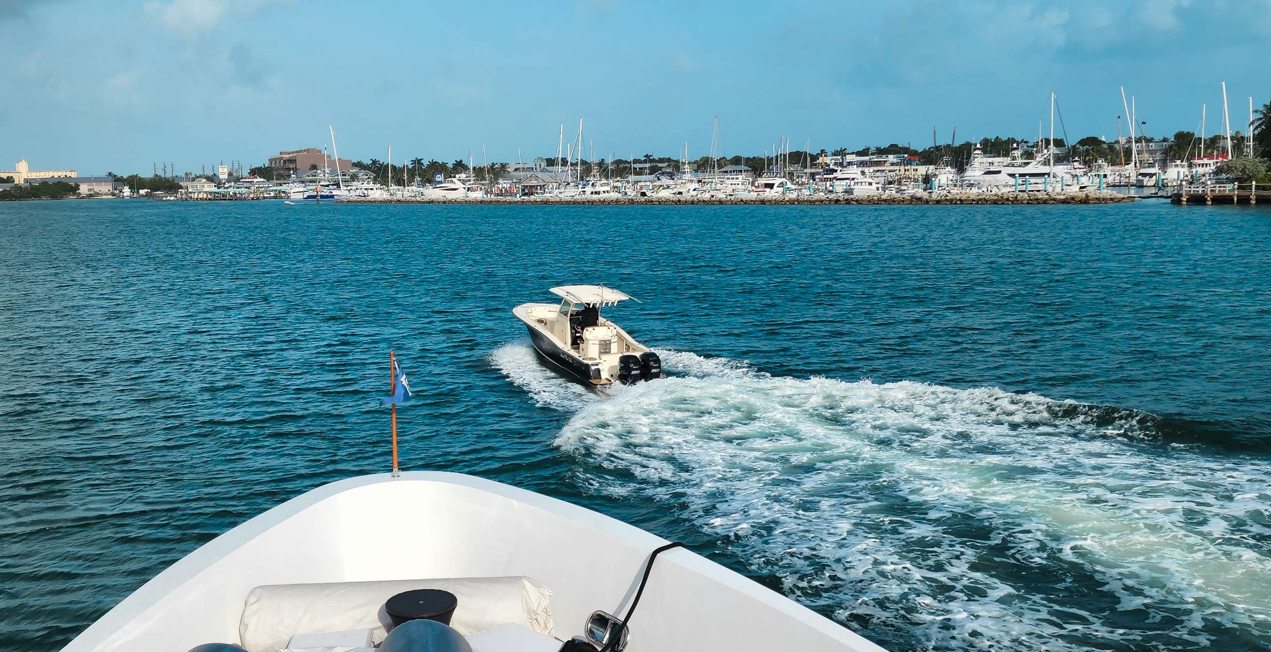SCOTT FREE Yacht Charter - Tender view from bow