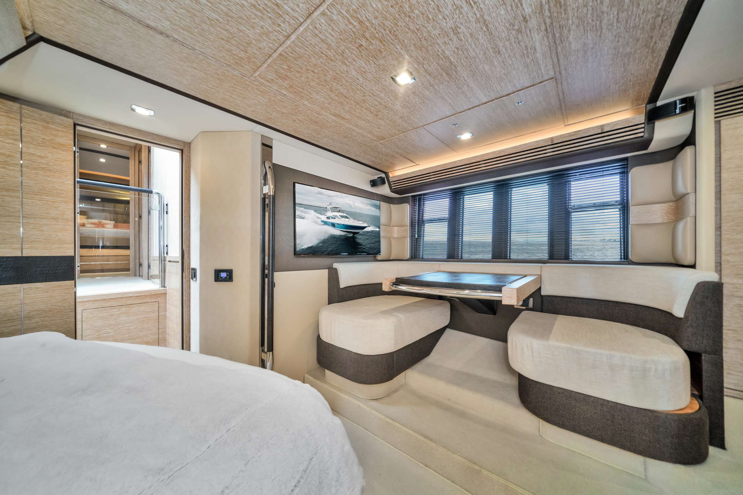 NEENA Yacht Charter - Master Stateroom Lounge