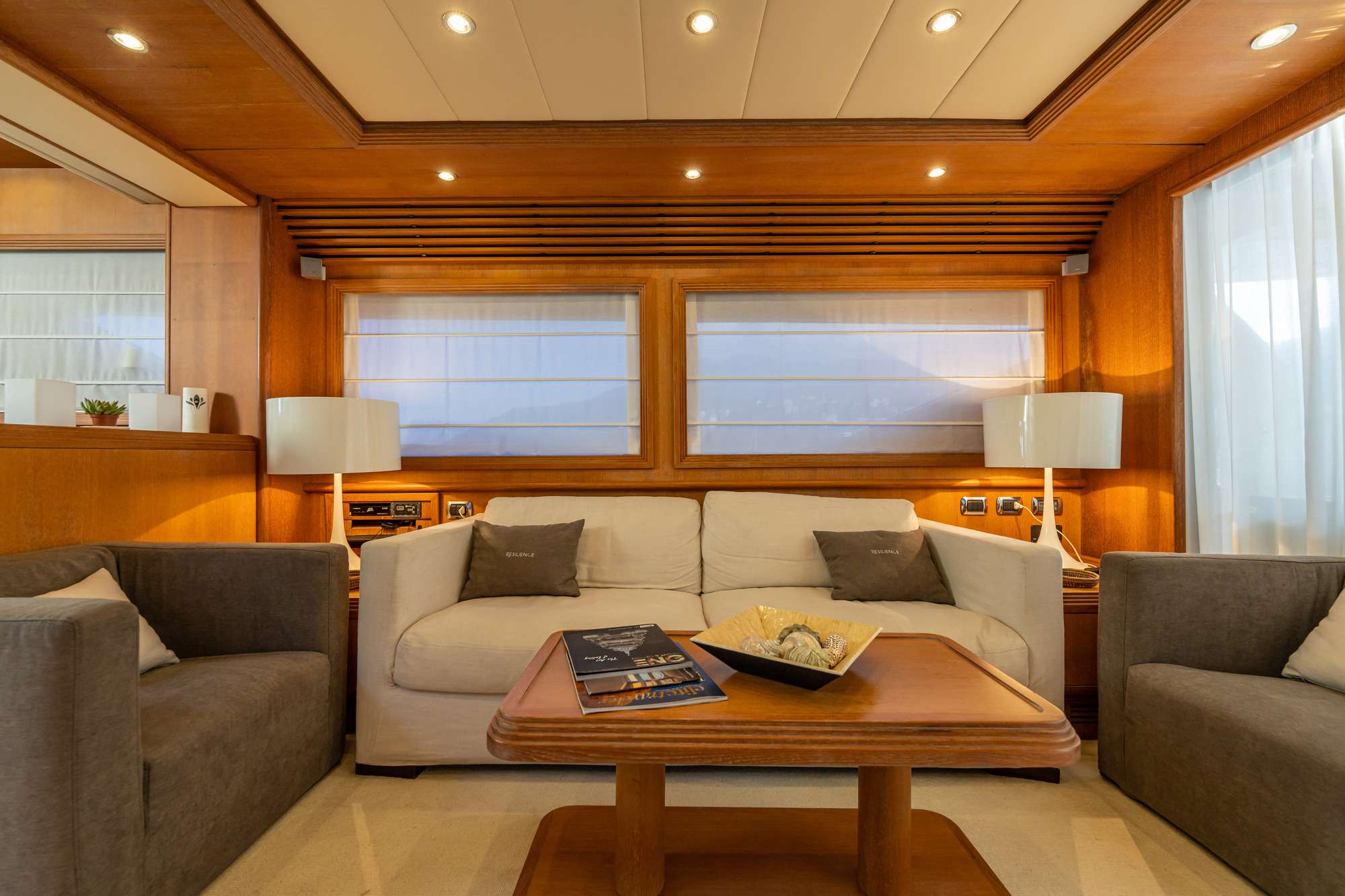 Resilience Yacht Charter - Main saloon's sofas