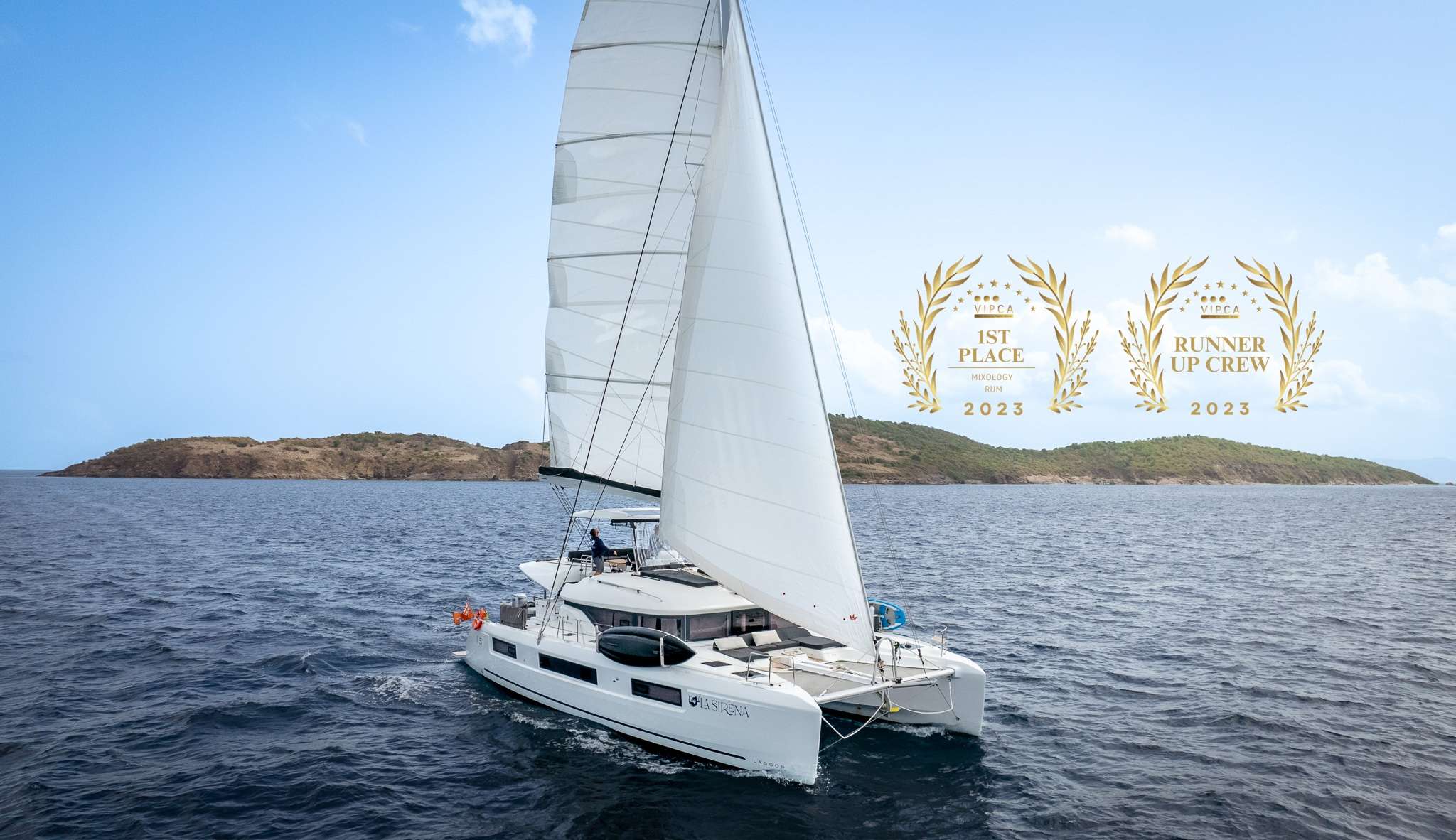 La Sirena is not just a beautifully-appointed 2023 Lagoon 51, but so much more: She is the siren that will guide guests to ultimate relaxation, boundless adventure and limitless luxury. Up to eight VIP guests will enjoy the splendor of the Caribbean in superior comfort, whether enjoying meals al fresco in her spacious cockpit or enjoying a sundowner with loved ones on her one-of-a-kind flybridge. The interior is intentionally crafted with decor and amenities reminiscent of the world's finest resorts. Topside you will find all of the toys and gear to be expected on a premium sailing yacht. Her crew are true professionals, both seasoned mariners and gracious hosts, capable of leading experiences all while providing five star service. No detail is overlooked and no expense is spared to ensure guests of La Sirena a vacation experience that will leave them feeling rested, renewed and eager to sail with her again.