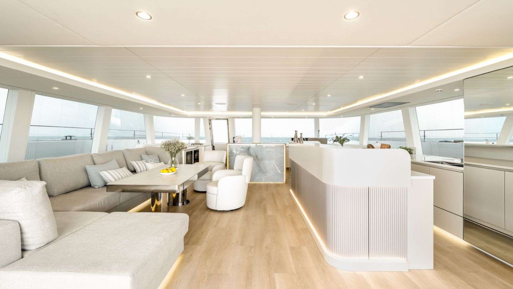 OHANA Yacht Charter - Shipyard Rendering Salon