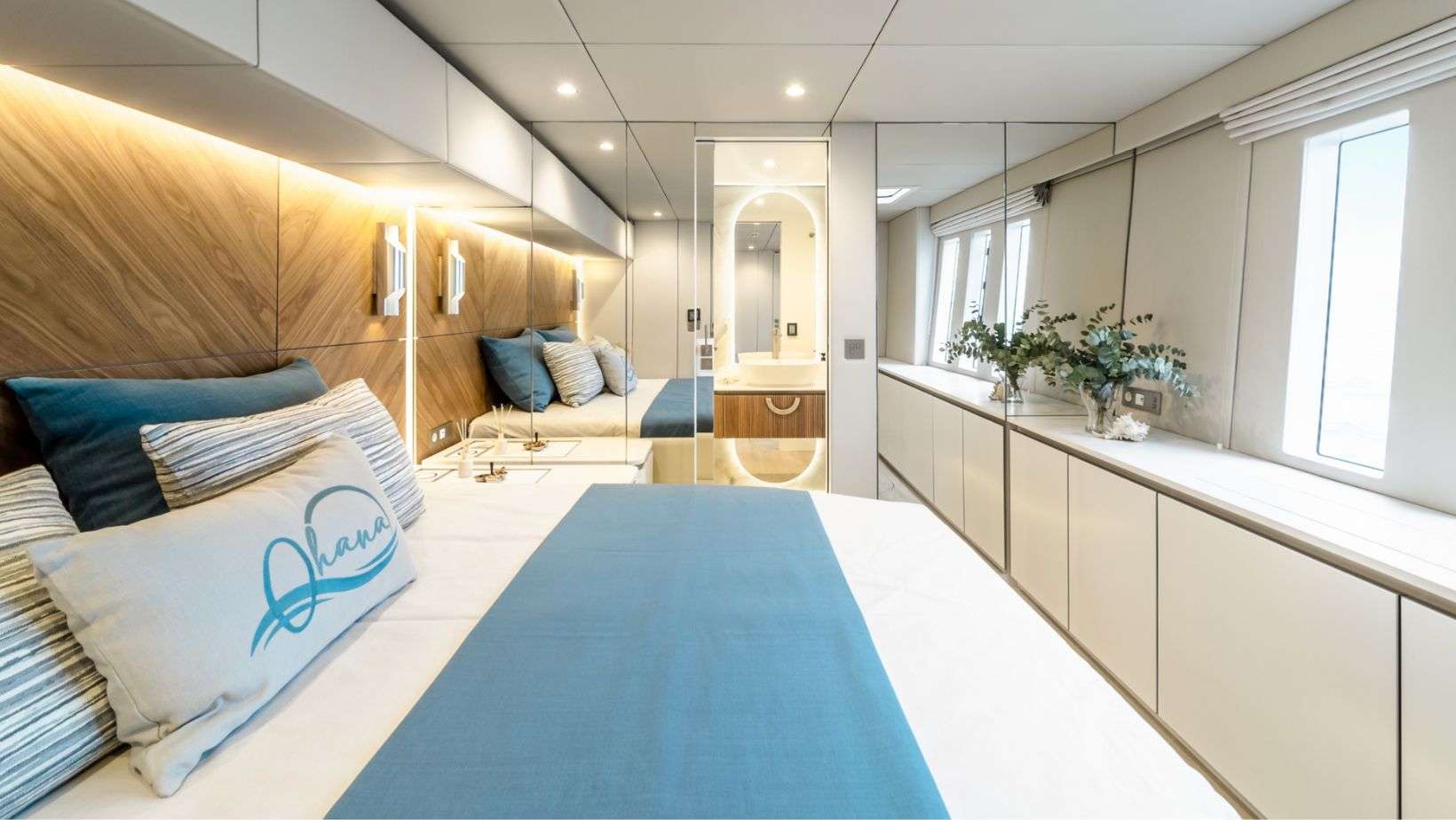 OHANA Yacht Charter - Shipyard Rendering Guest Cabin