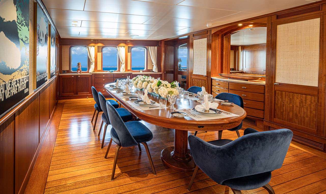 ASTERIA Yacht Charter - Dining Room