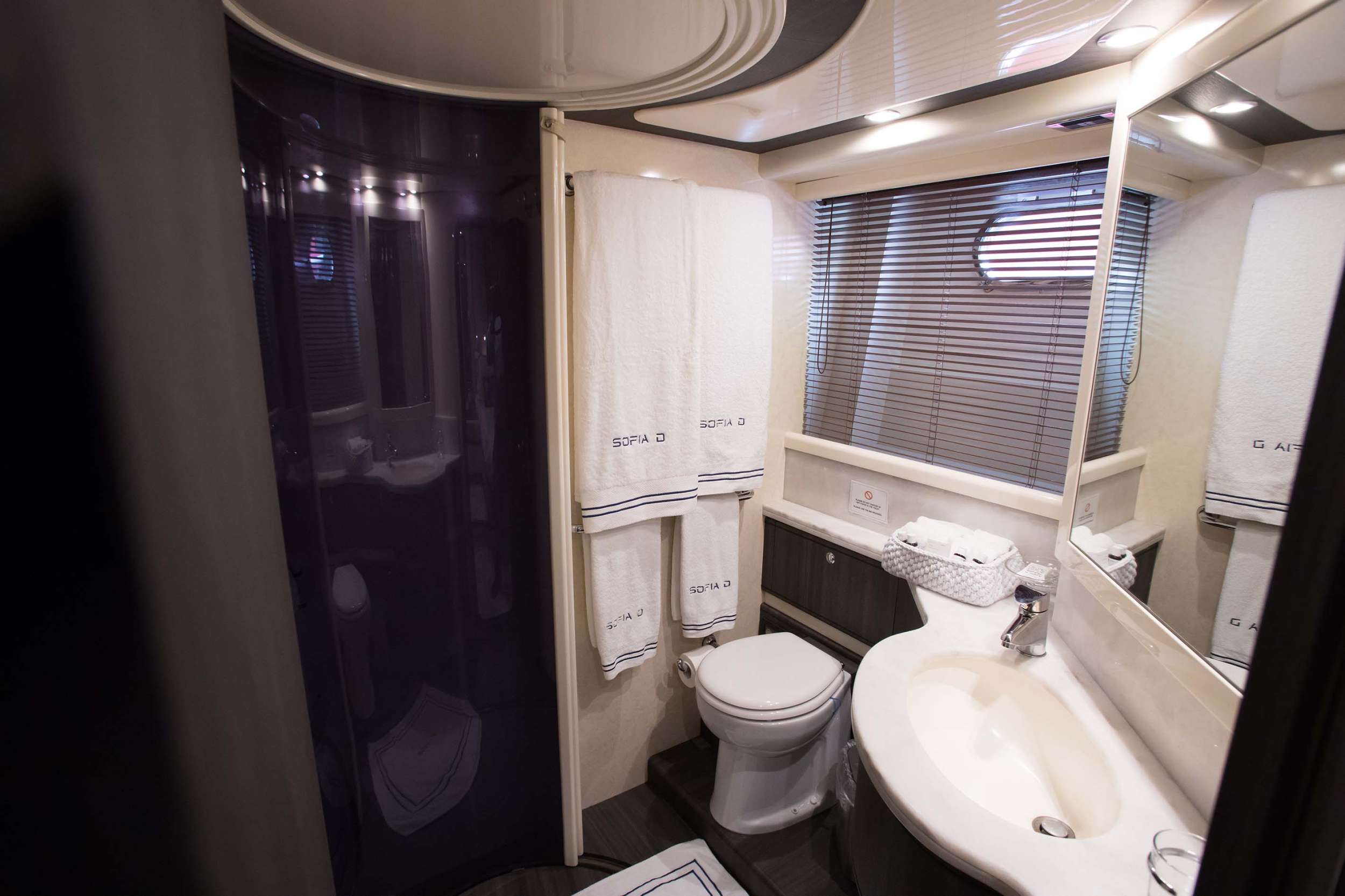 SOFIA D Yacht Charter - VIP cabin en-suite facilities