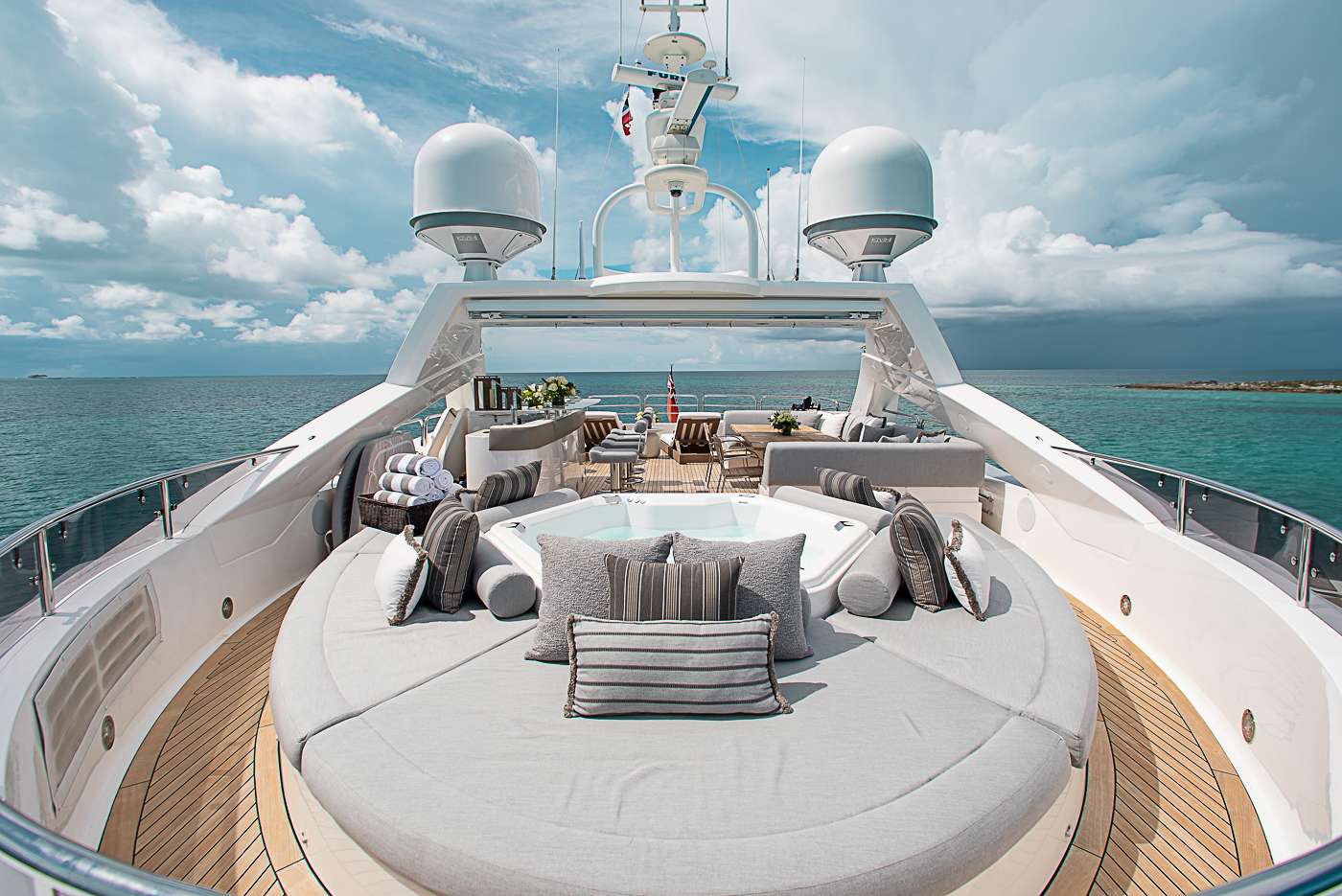 ACACIA Yacht Charter - Sun deck, view aft