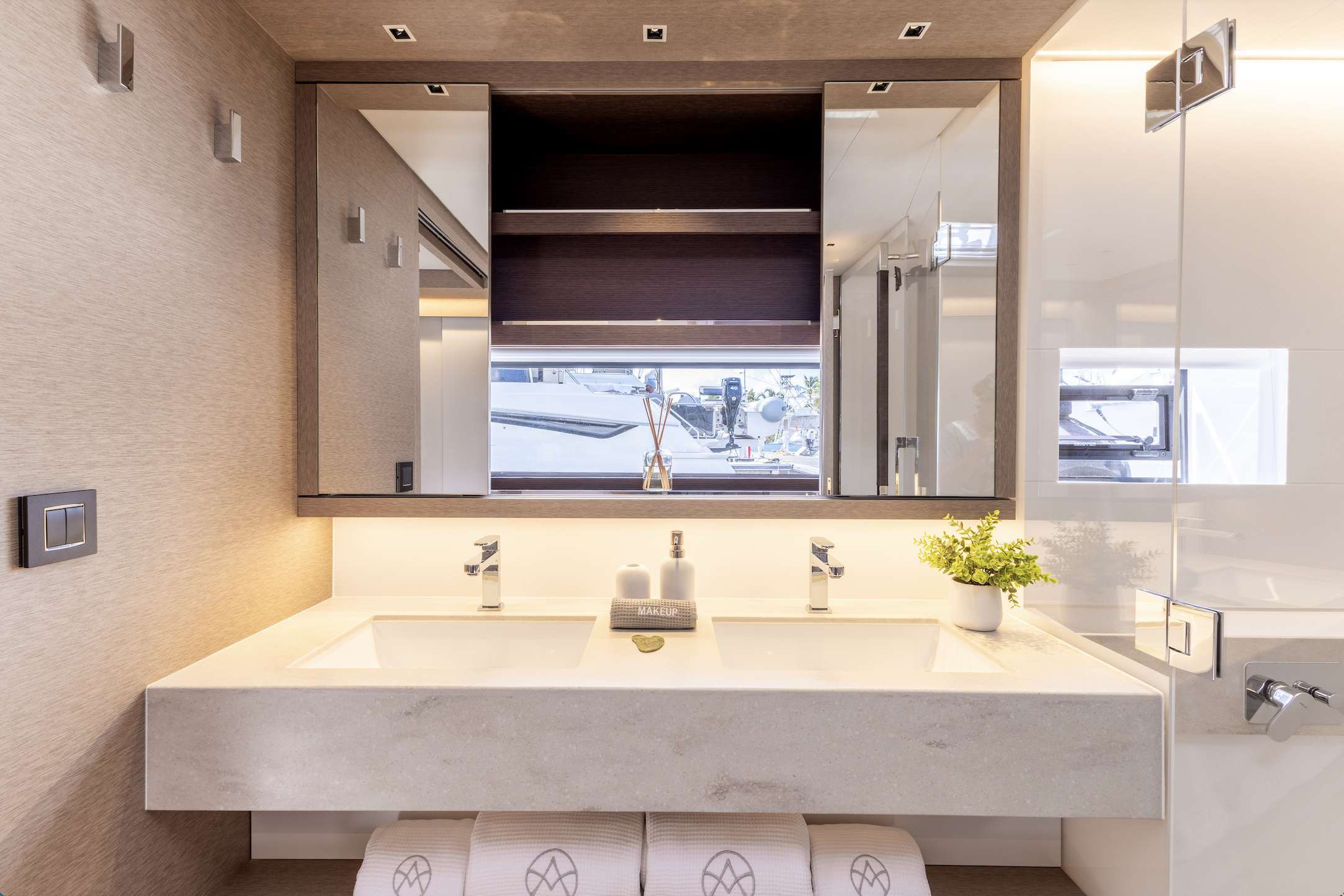 AURA Yacht Charter - Master Cabin (Bathroom)
