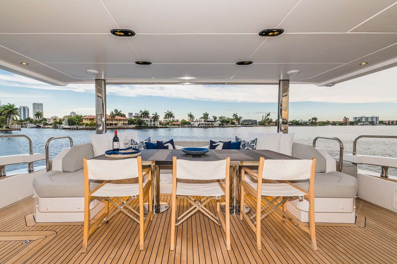 MAJESTIC MOMENTS Yacht Charter - Aft Deck