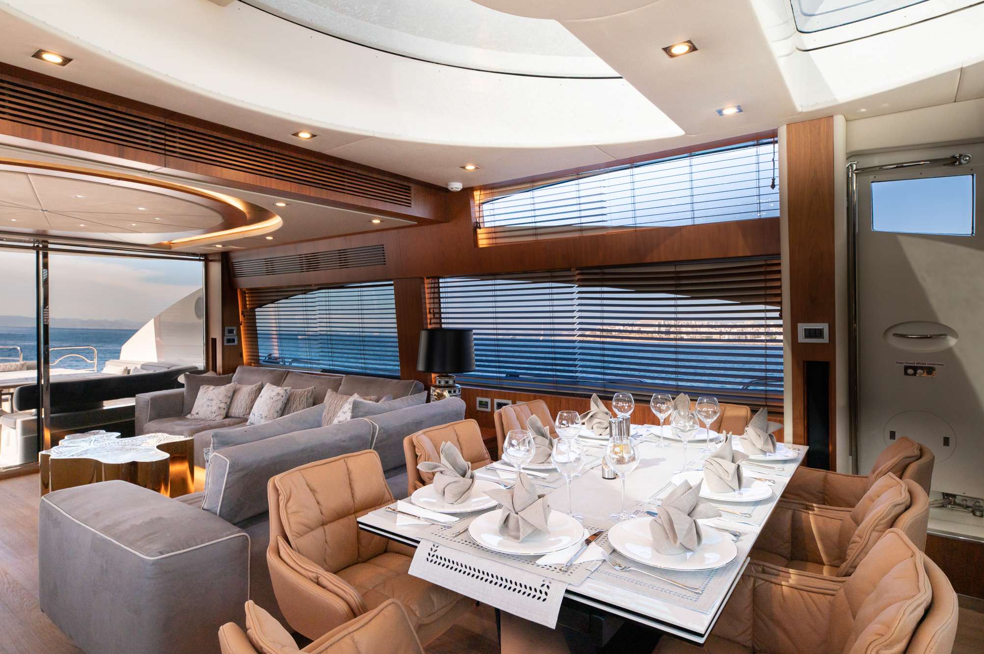 BLADE 6 Yacht Charter - Main Deck Dining