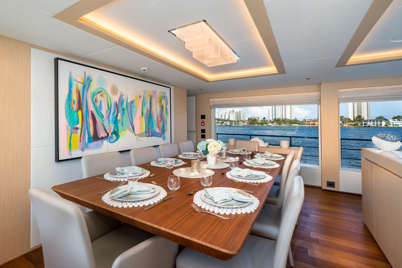 SANTOSH Yacht Charter - Formal Dining