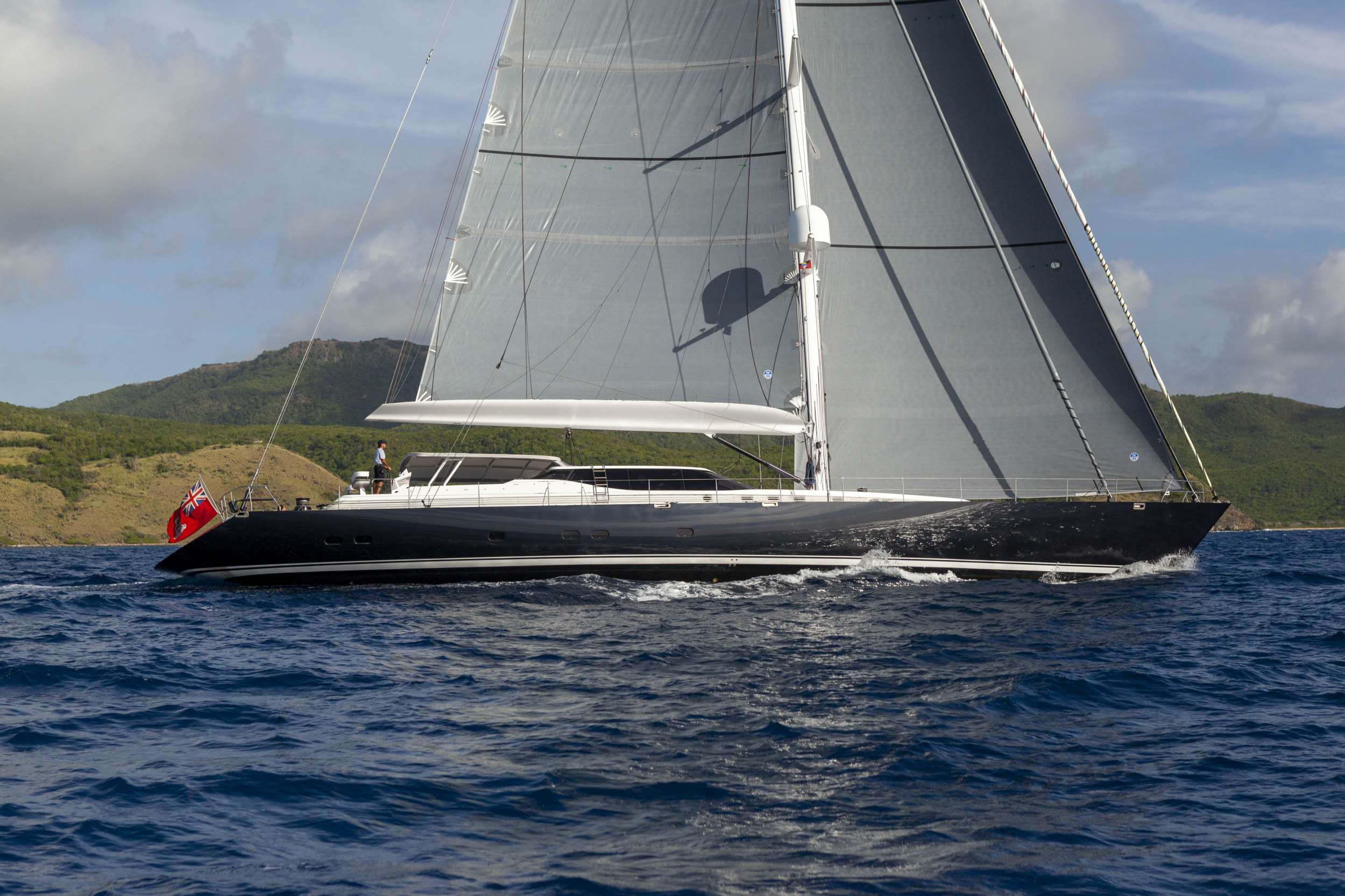 Built for world cruising: 1300 sq meters of sail area for 10+ knots under sail/ 11 knots under power