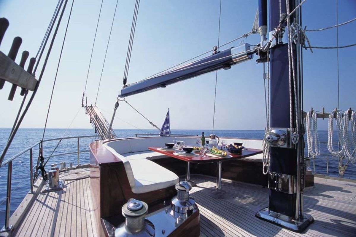 ANEMOS Yacht Charter - Aft Deck