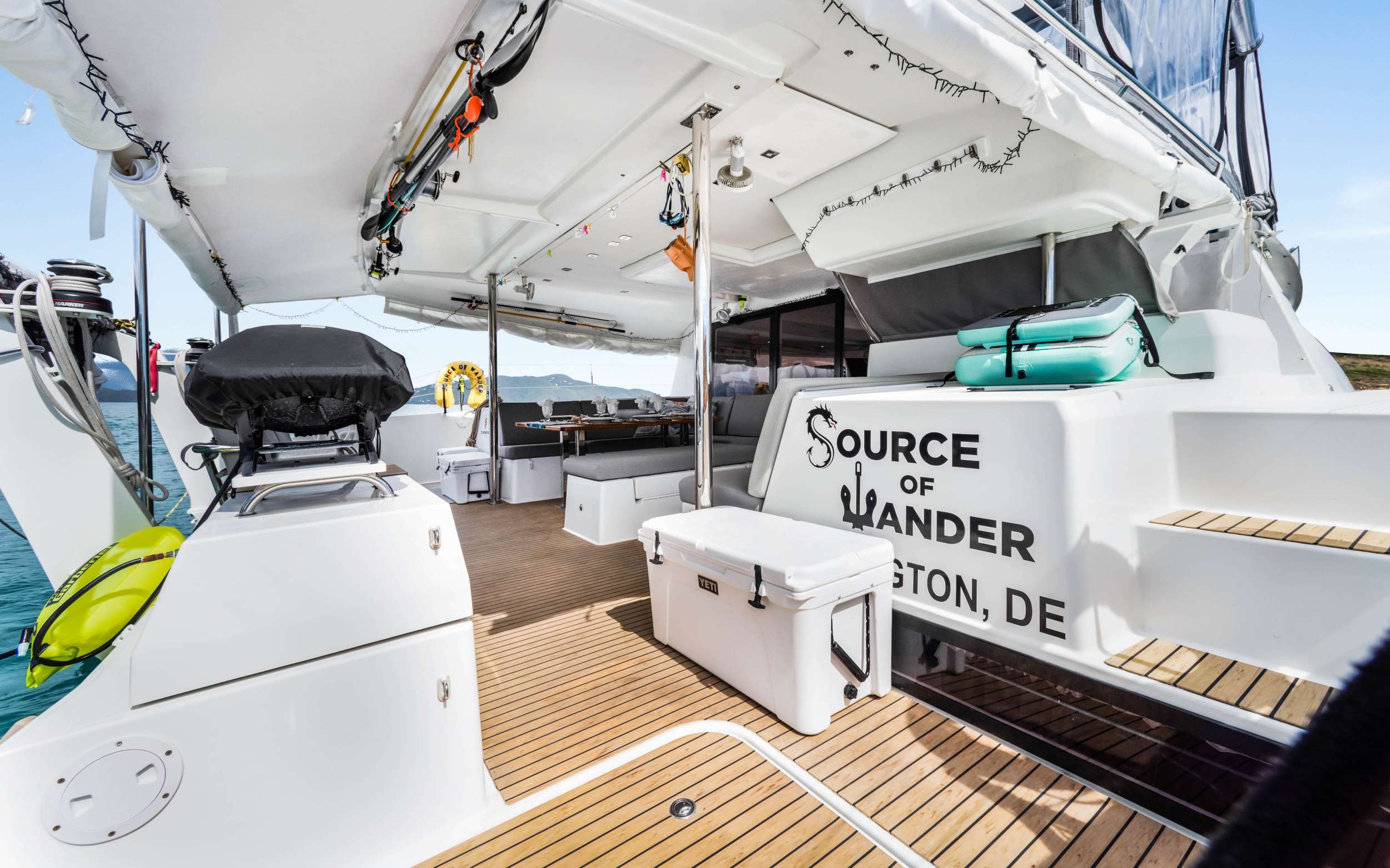 SOURCE OF WANDER Yacht Charter - Cockpit area