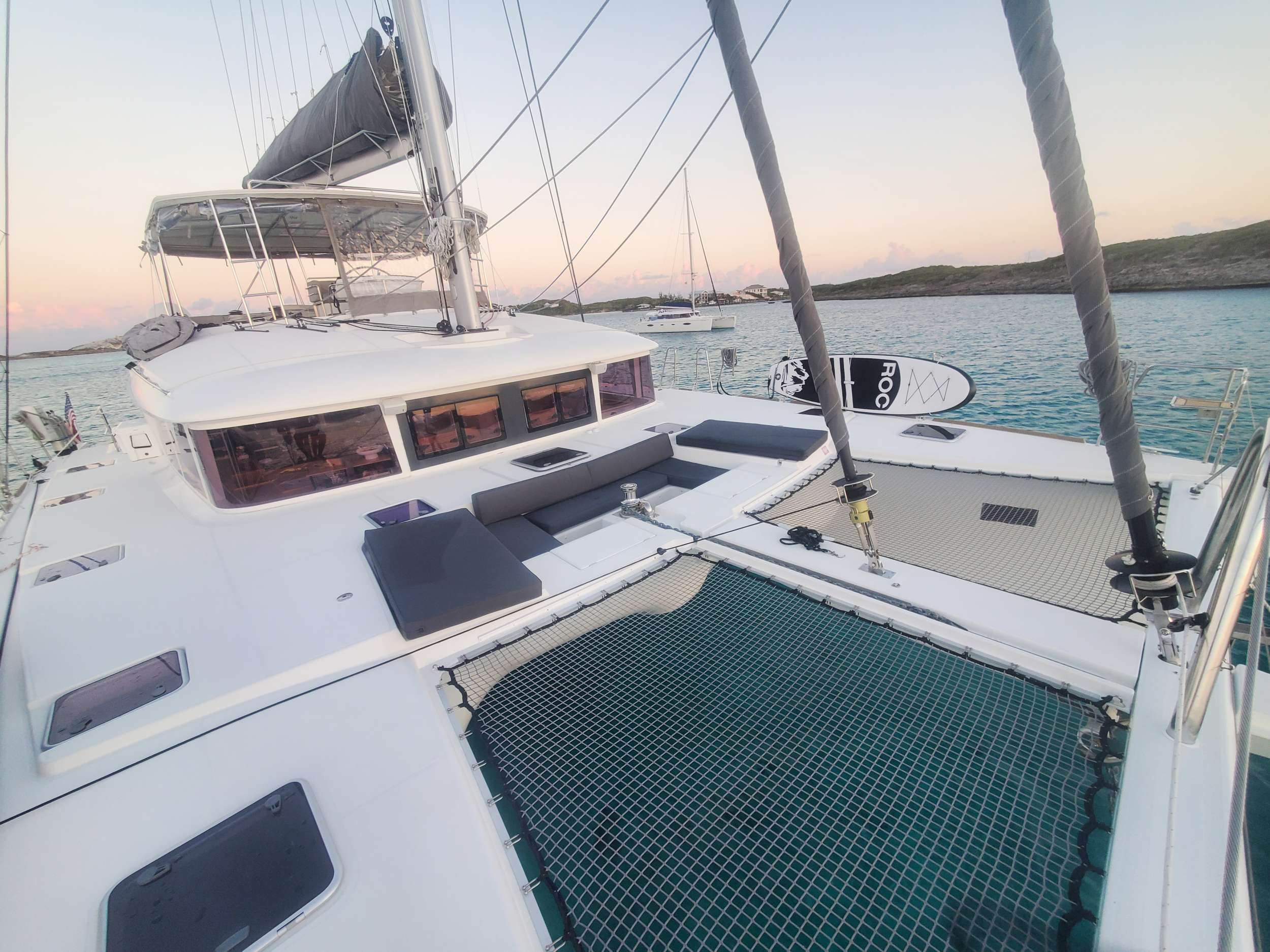 BLUE CAT Yacht Charter - Bow lounge