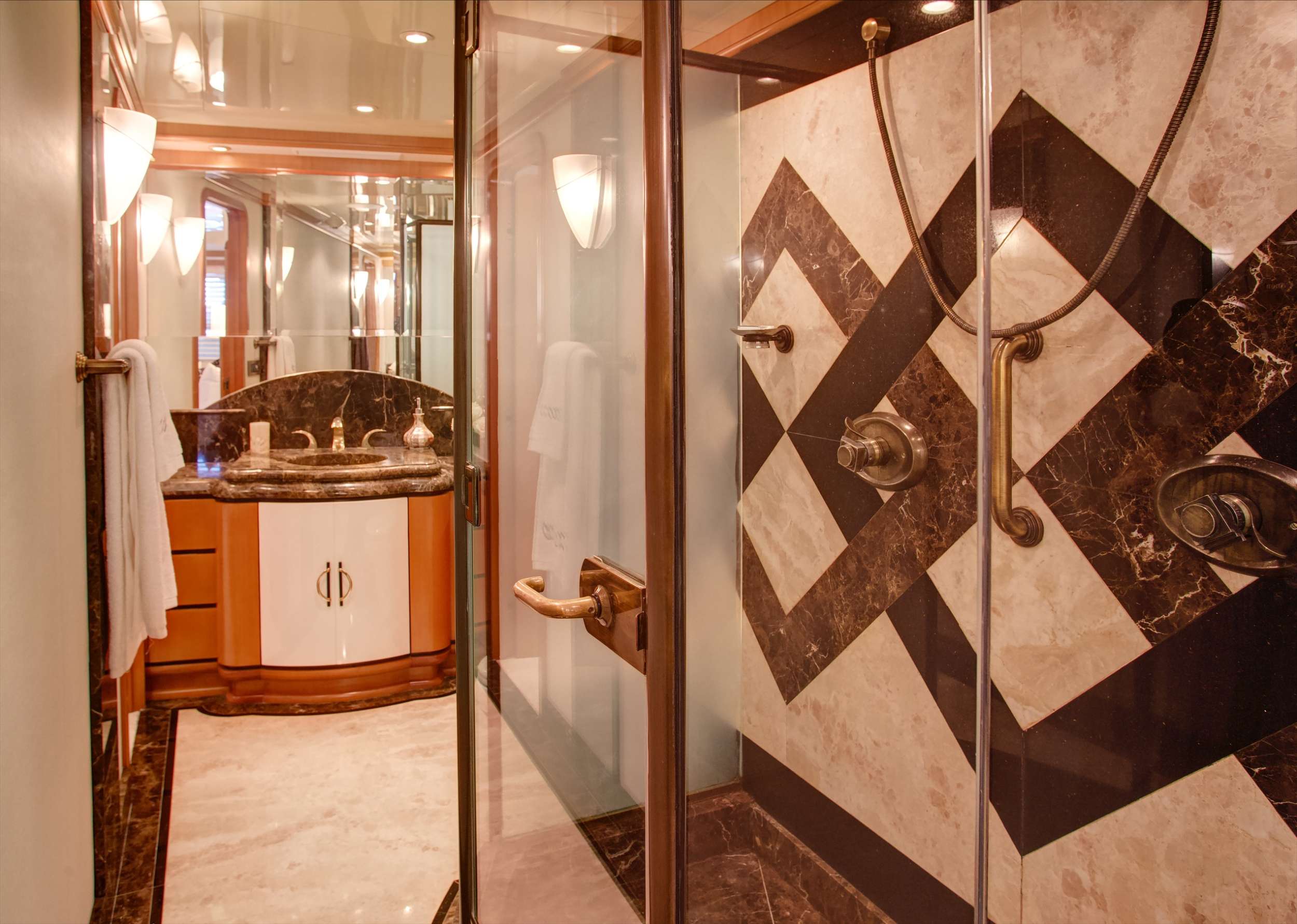 XOXO (118') Yacht Charter - Master Bathroom