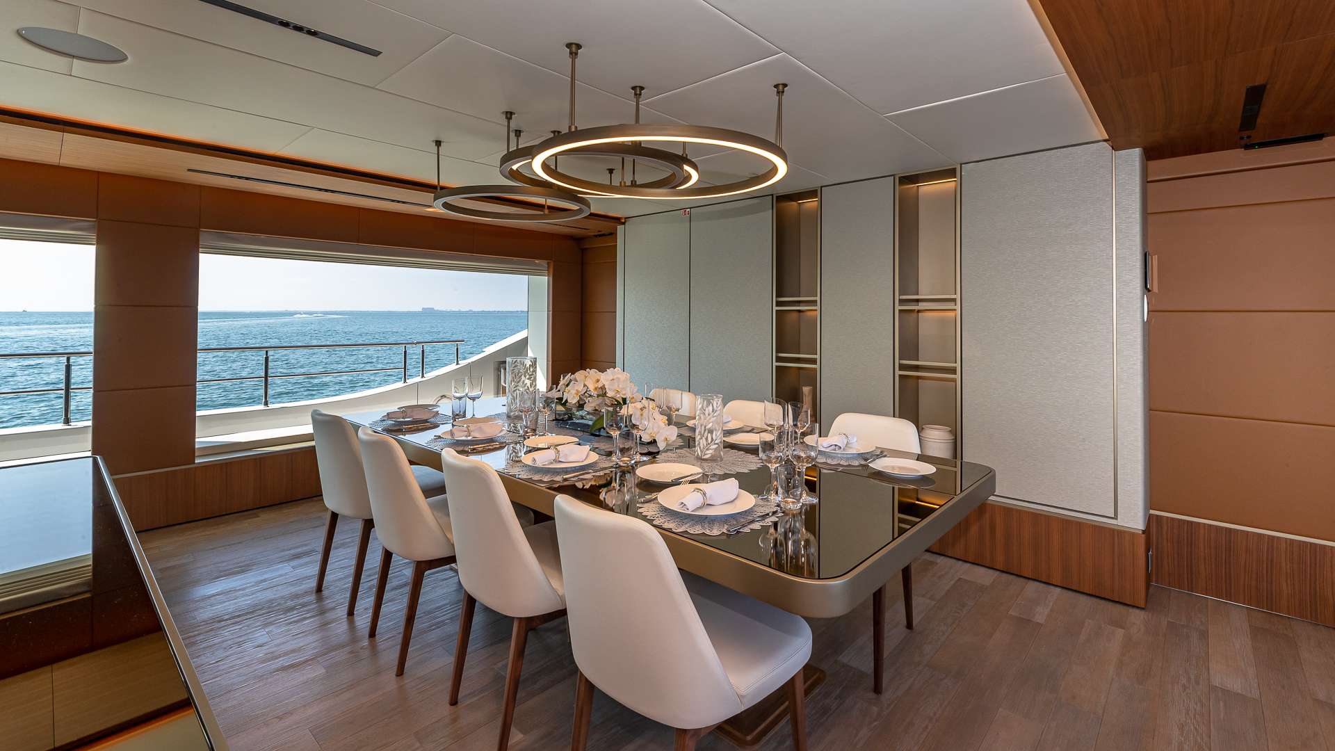 RISING DAWN Yacht Charter - Formal Dining