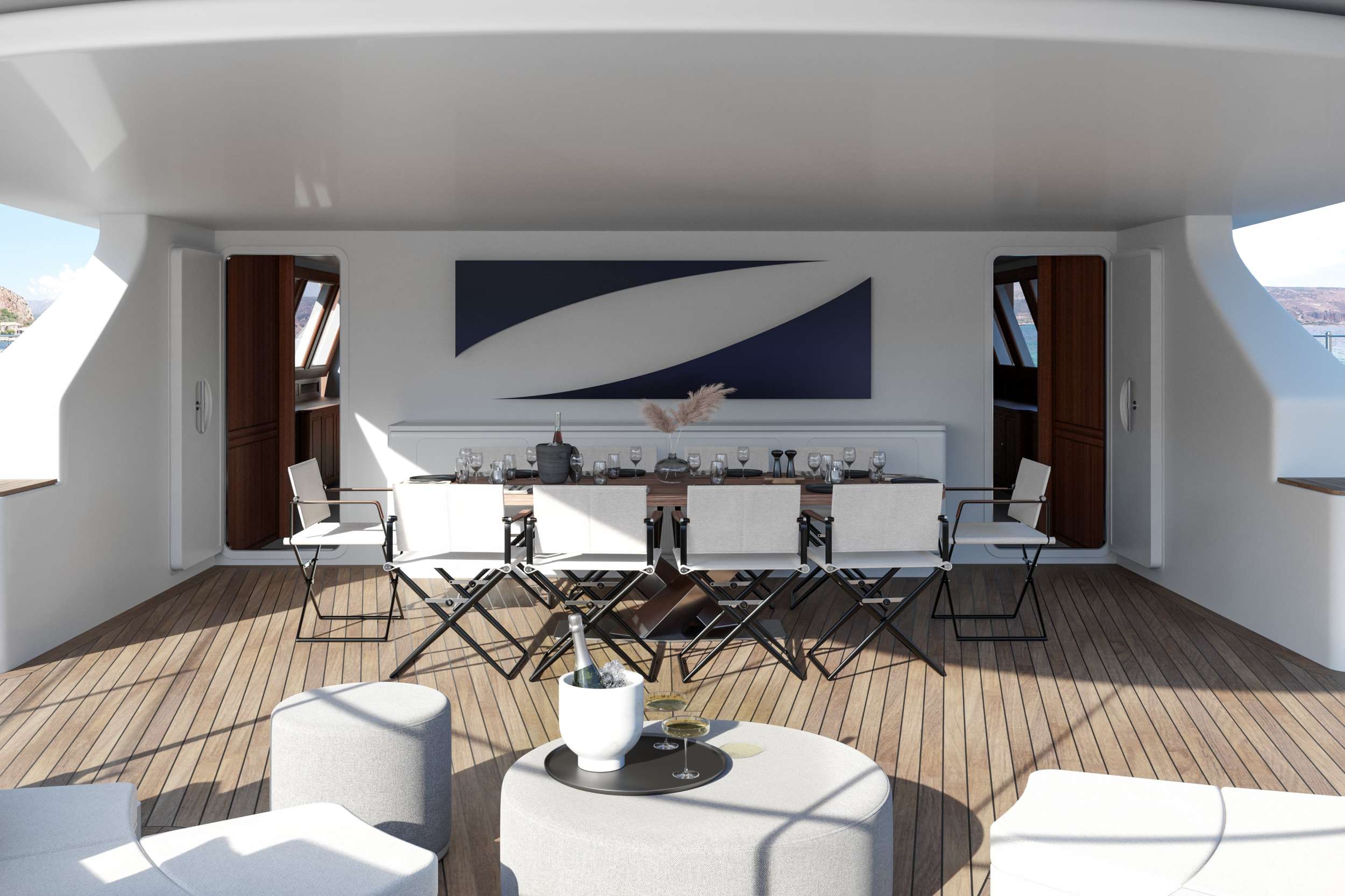 ALMYRA II Yacht Charter - Aft deck - dining area