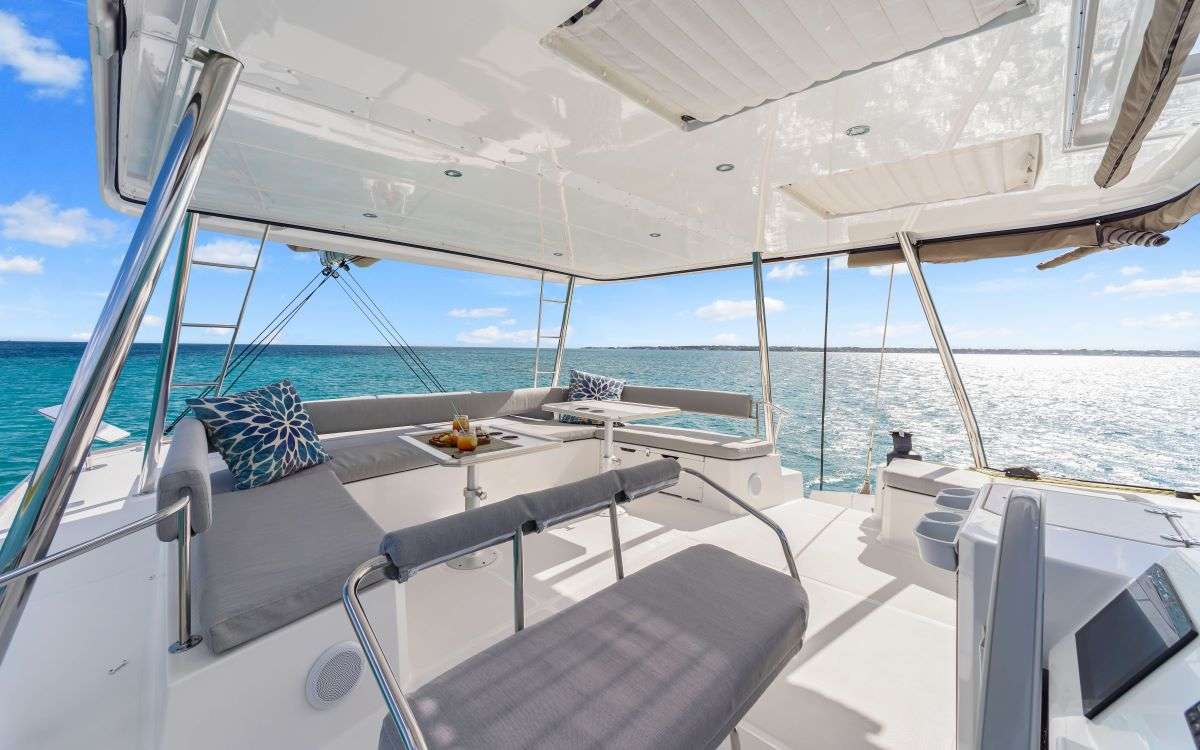The flybridge also a large area behind the bench seats for those that want to sunbathe and catch some rays.