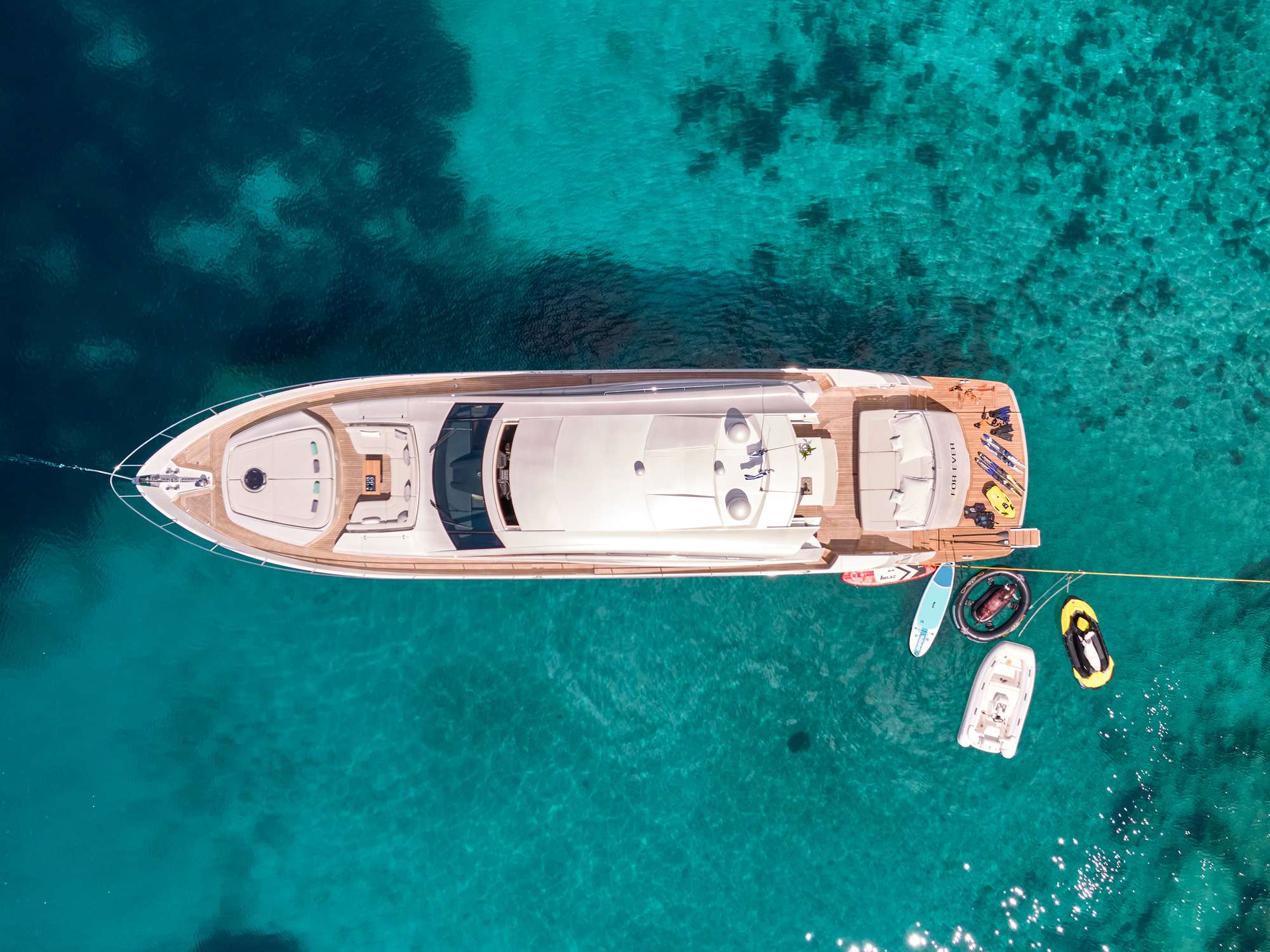 FOR EVER Yacht Charter - Aerial view