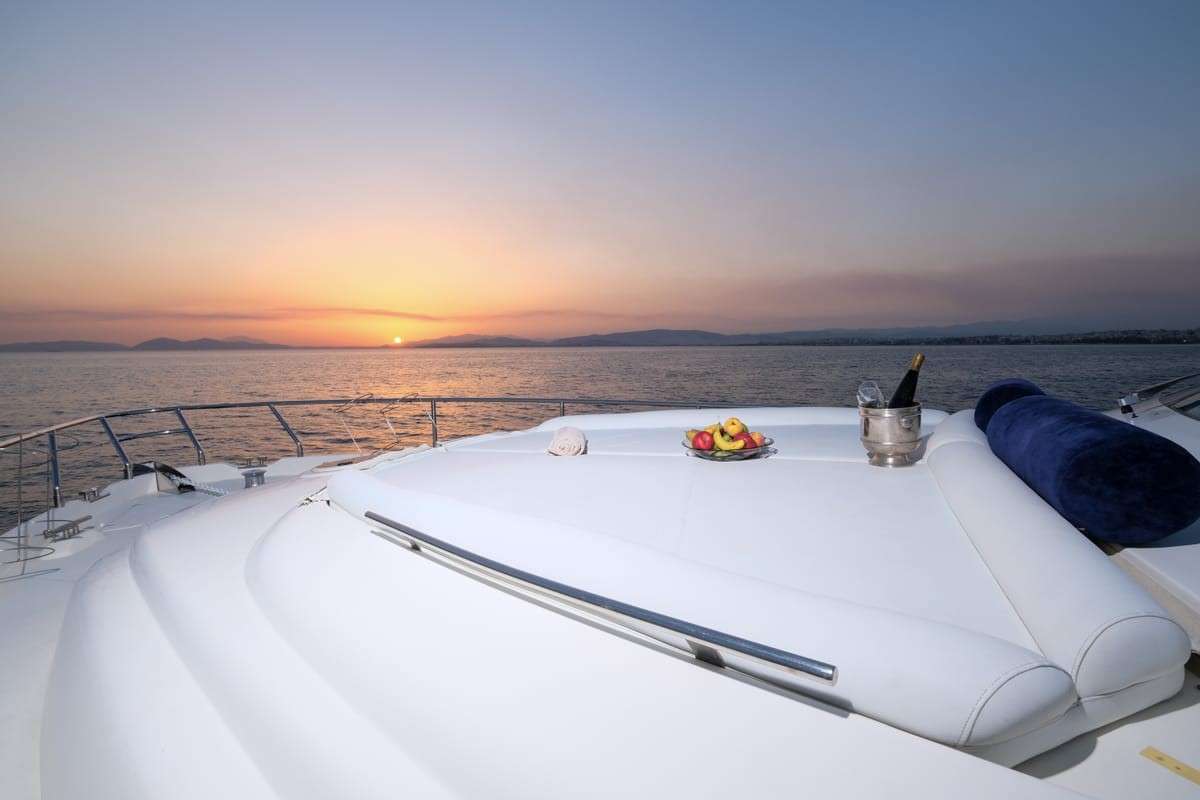 SUMMER THERAPY Yacht Charter - Bow sunset view