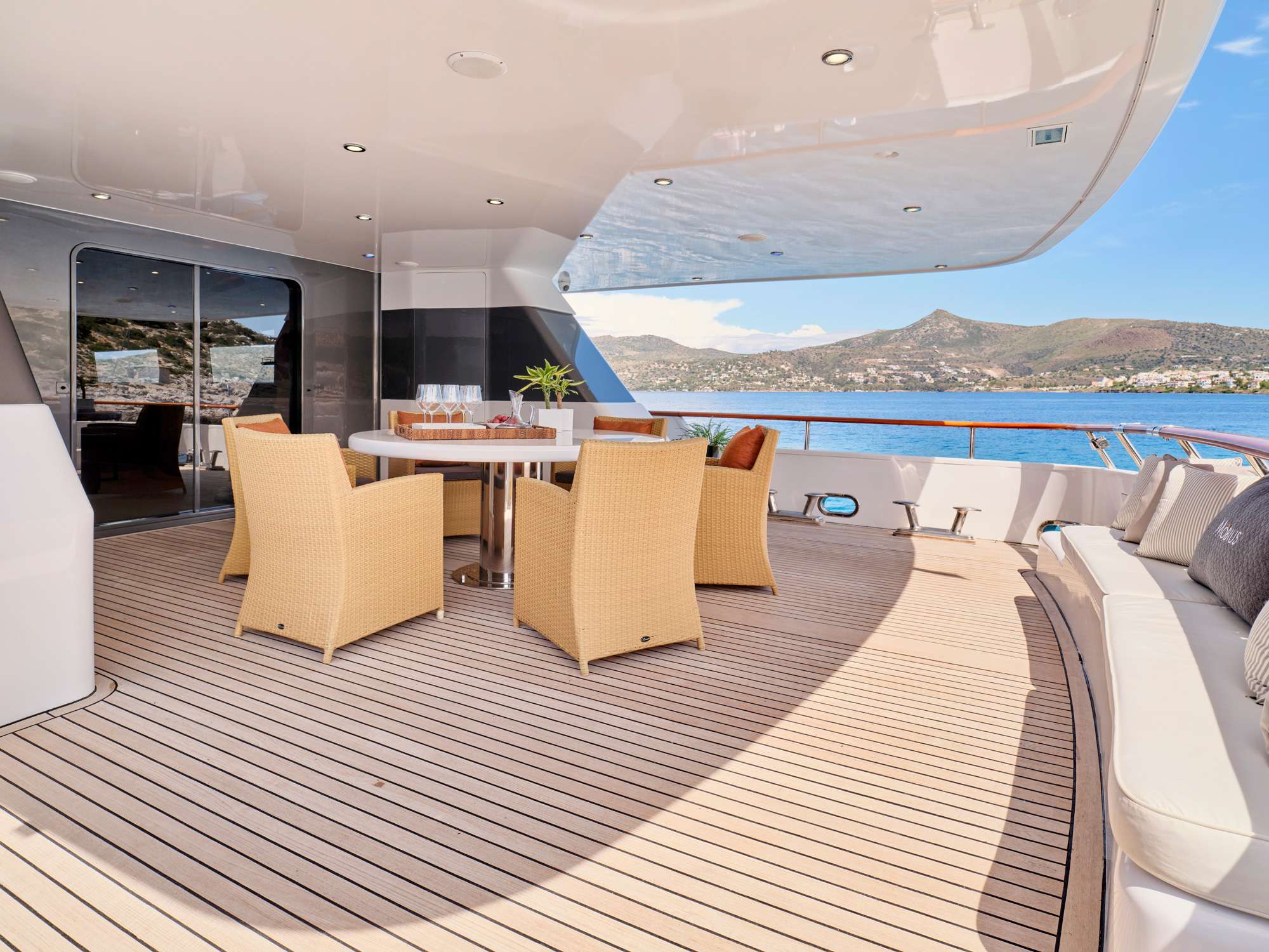MOBIUS Yacht Charter - Aft deck