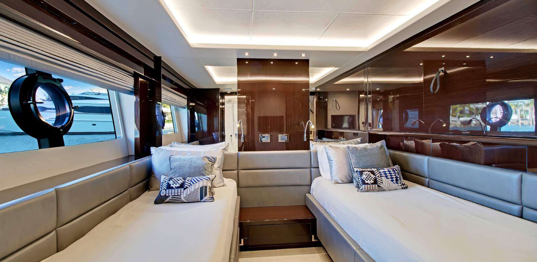 Two Twin Convertible to Queen Staterooms (mirror image)