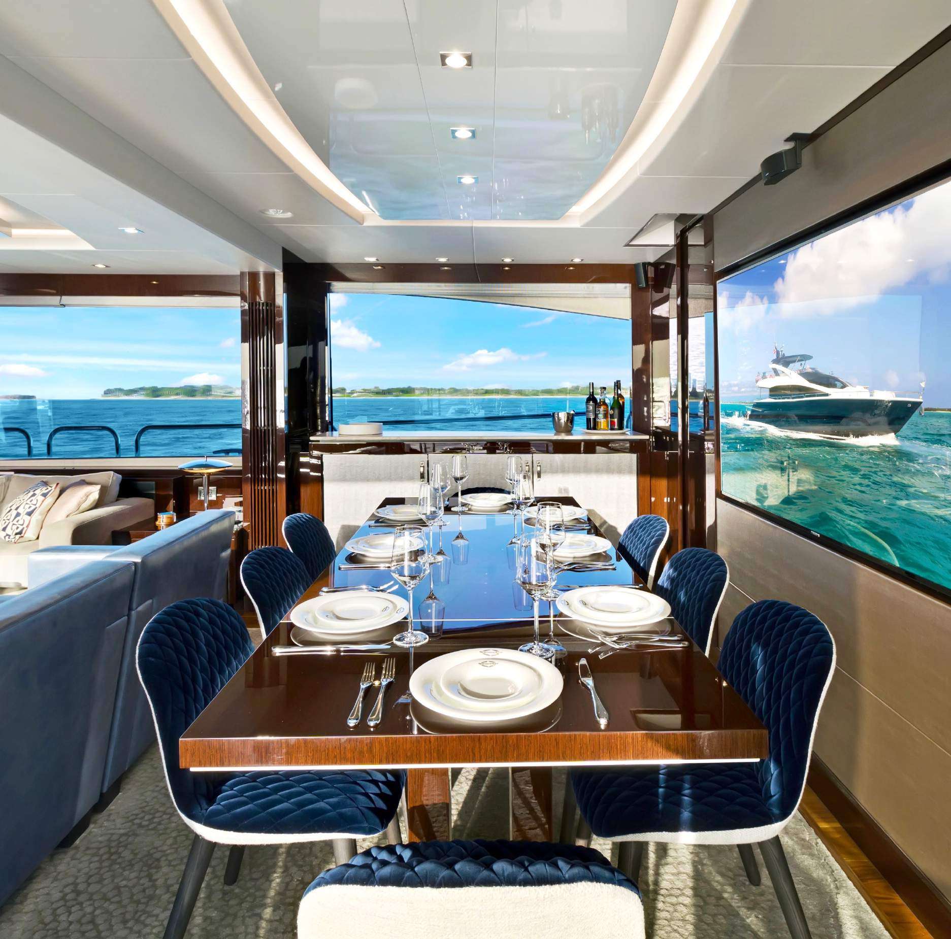 SYNERGY Yacht Charter - Formal Dining