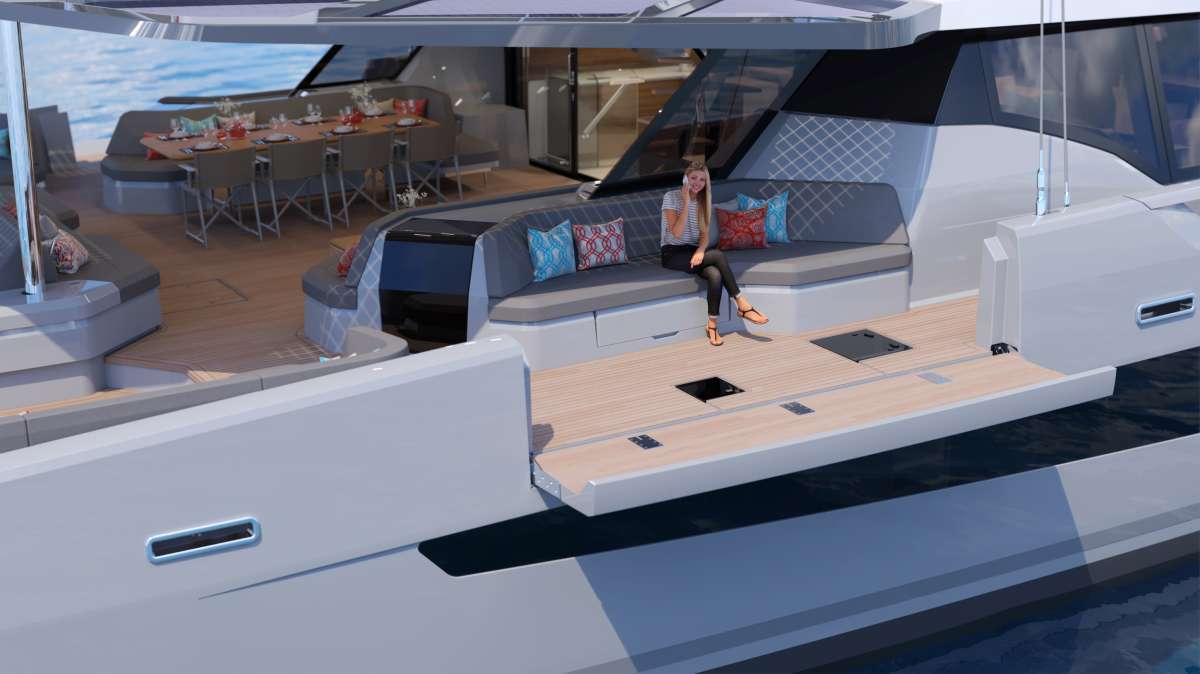 AD ASTRA Yacht Charter - Artist renderings / fore deck