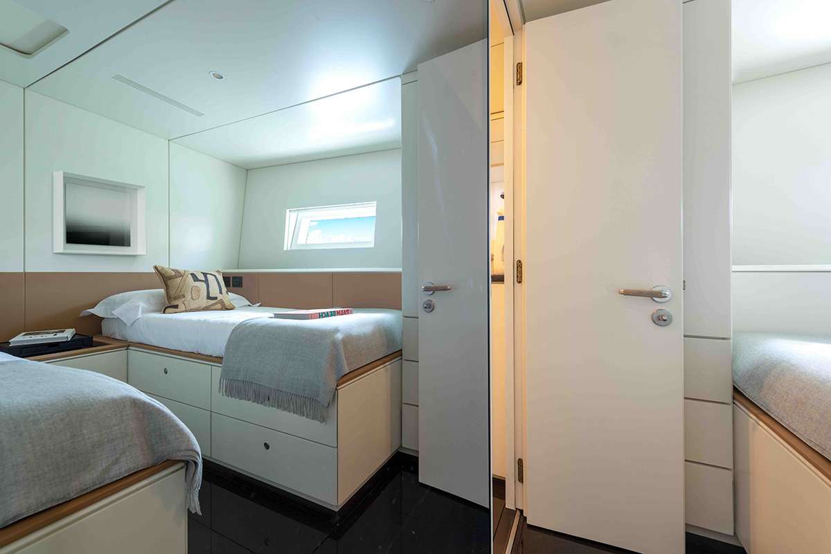 Twin cabin and bathroom