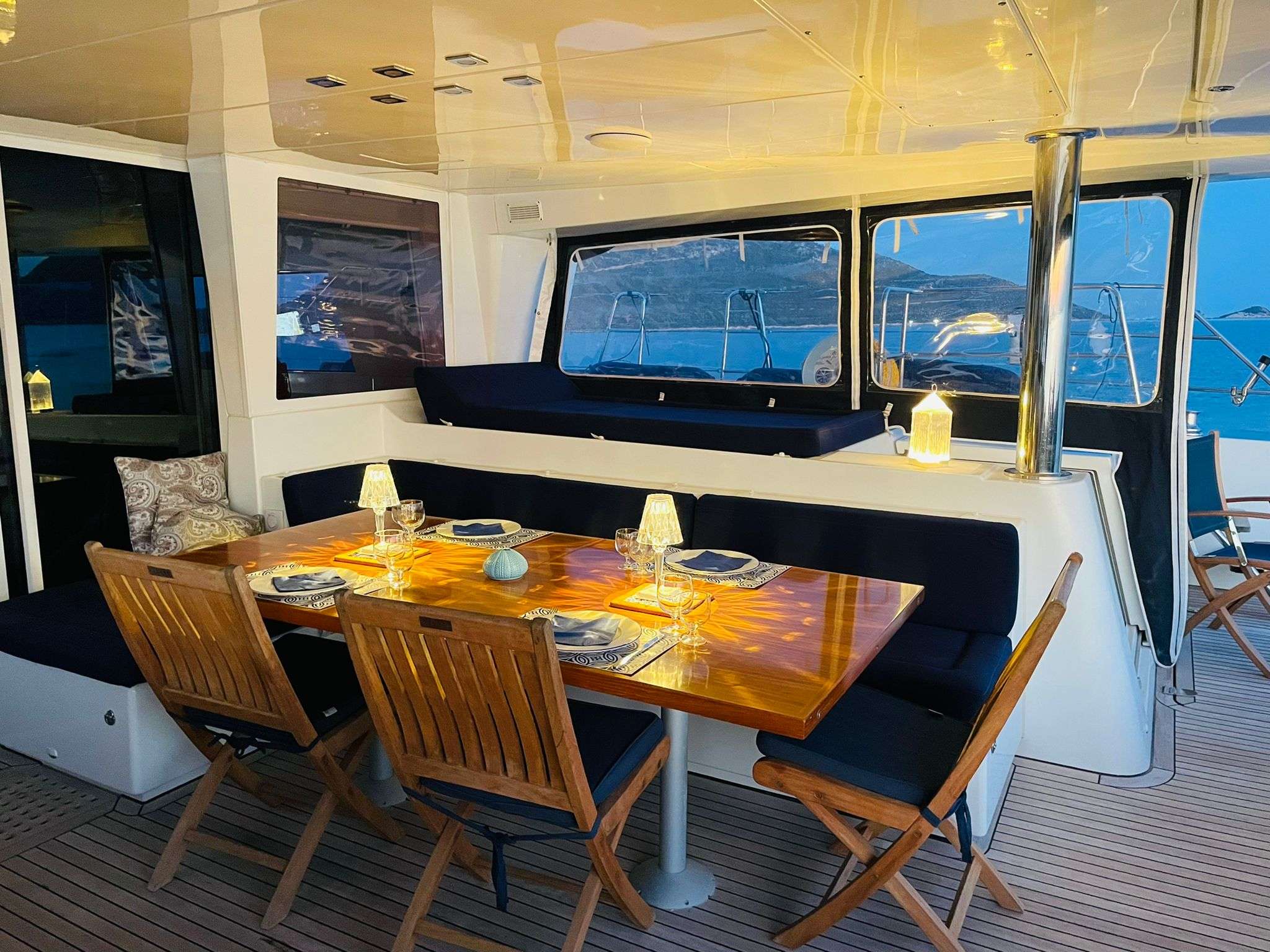 Dining aft deck