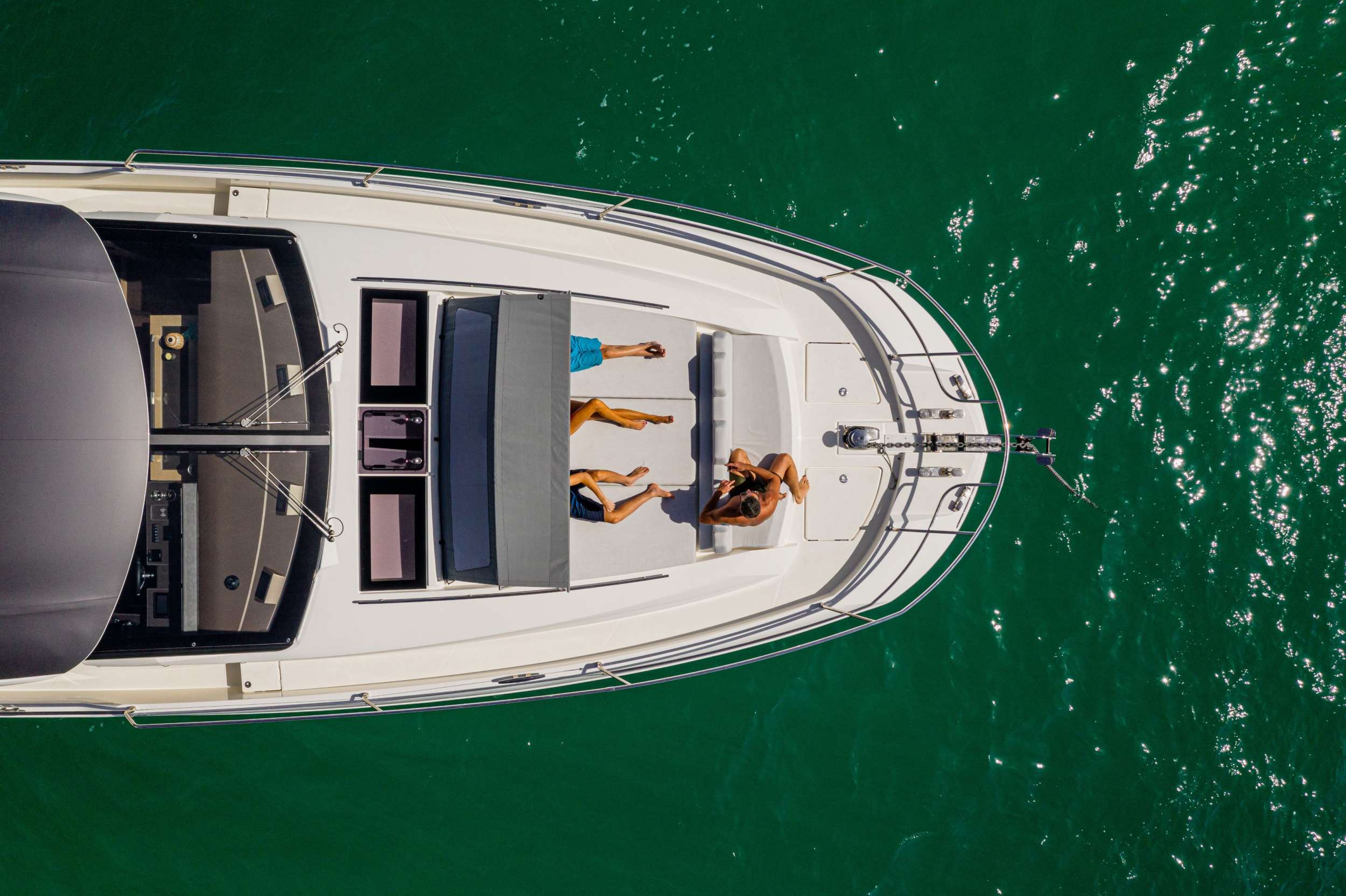 Sun deck on Prestige 690