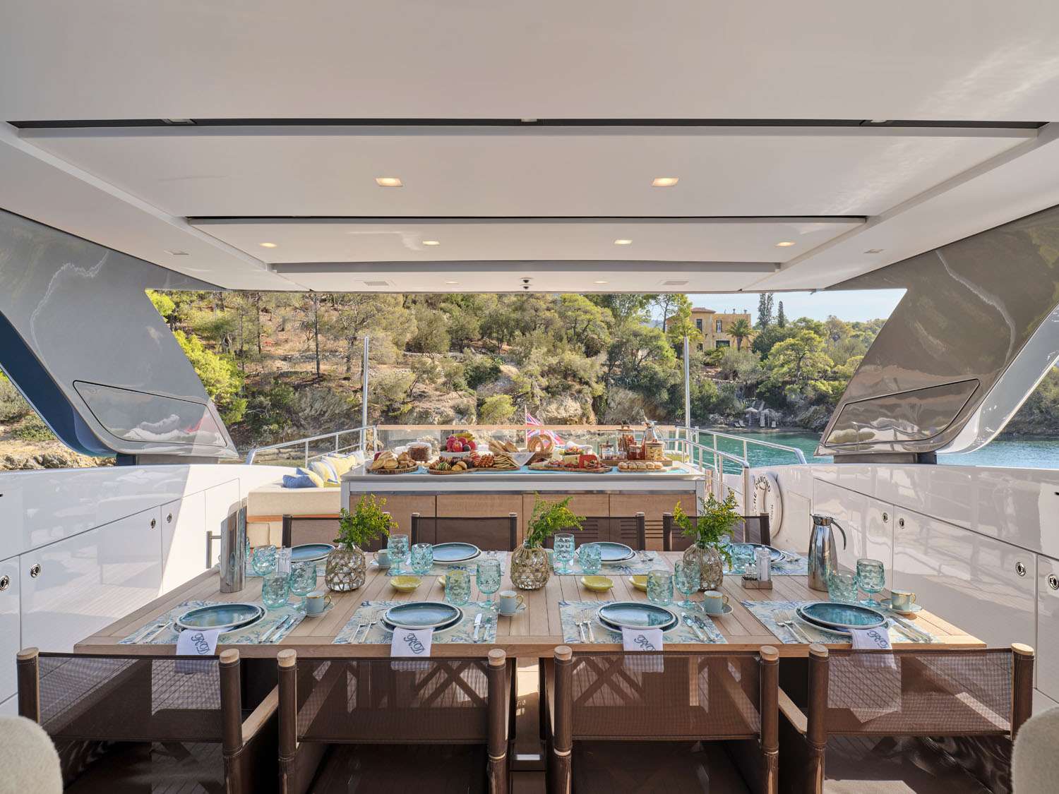 RARE DIAMOND Yacht Charter - Upper Deck Dining