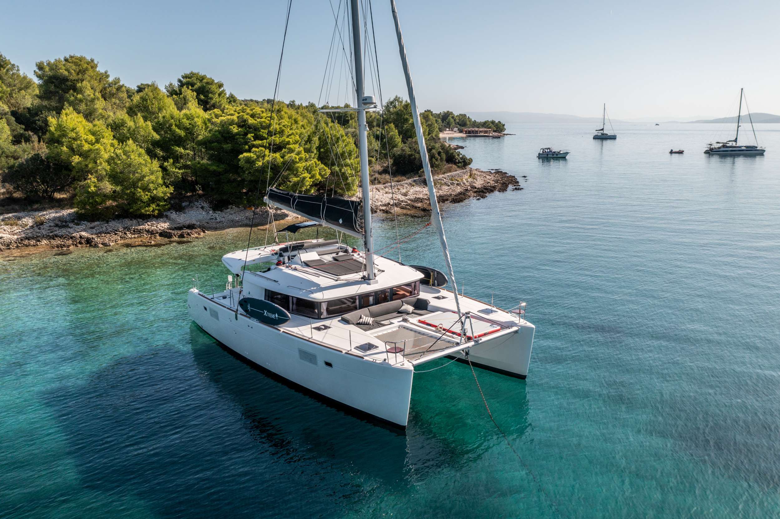 'Because you want more than a trip, you want an experience that stirs the heart; an experience that becomes you.'

Falco is a Lagoon 450F. Falco has recently been taken over by a new owner, Dare Nazor, who has significantly updated the boat for crewed charters. Falco is in pristine condition and would make a fantastic choice for a crewed yacht charter in Croatia. With three en suite cabins, the catamaran is Ideal for 6 guests. Experience the stunning towns and vistas of Croatia with your very own guide and Captain, Dare. Experienced, welcoming and genuine, Dare will ensure that all guests have a charter of a lifetime.

FALCO is a fantastic addition to our yacht charter fleet and we are thrilled to be working with Captain Dare. As much as FALCO is an exceptional catamaran, kept in brilliant condition with plenty of space for a group of 6, the real stand out is Captain Dare. His genuine kindness and love of chartering is so apparent. 

An experienced Captain, Dare had a fantastic charter record on his previous gulet Altair. He is excited to start his newest venture with Falco, working alongside his long time friend Jozo. The pair have previously worked together very successfuly and cannot wait to get started in 2024.
