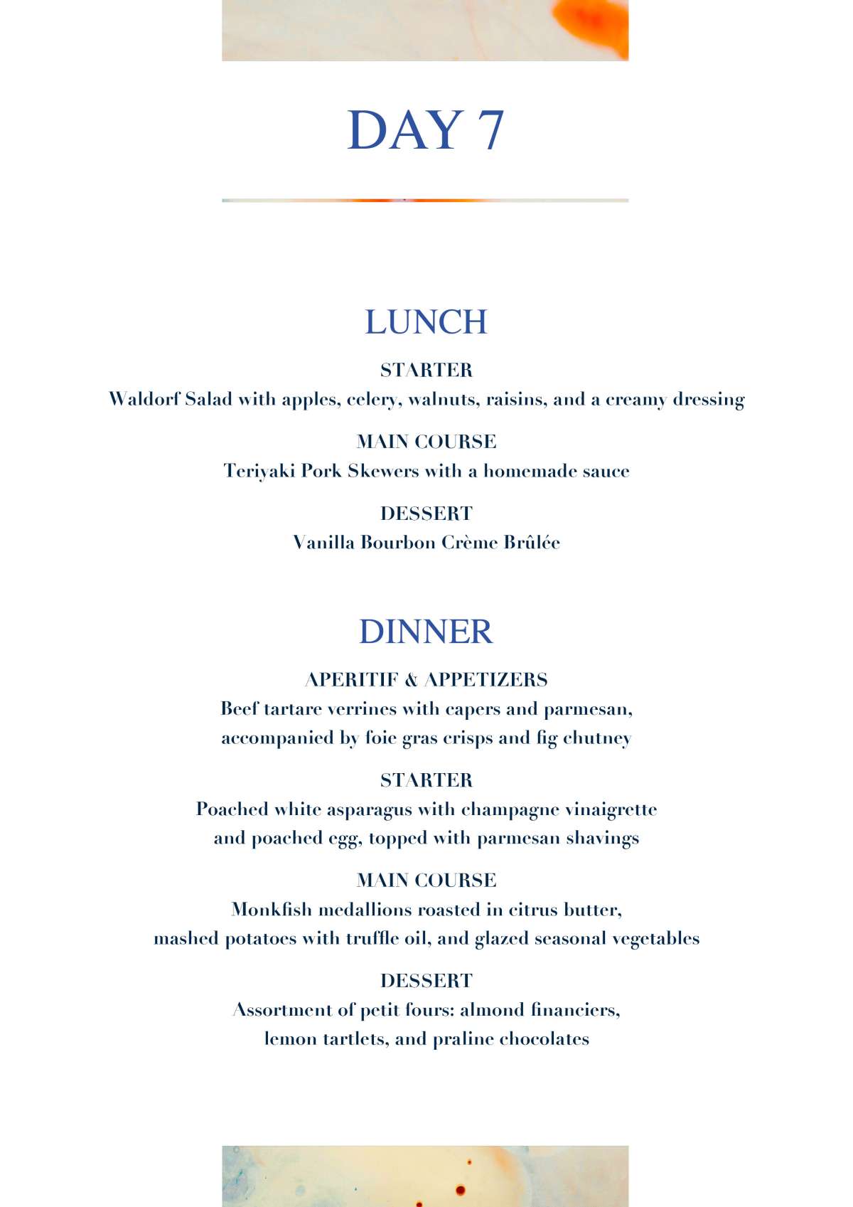Stalca - menu