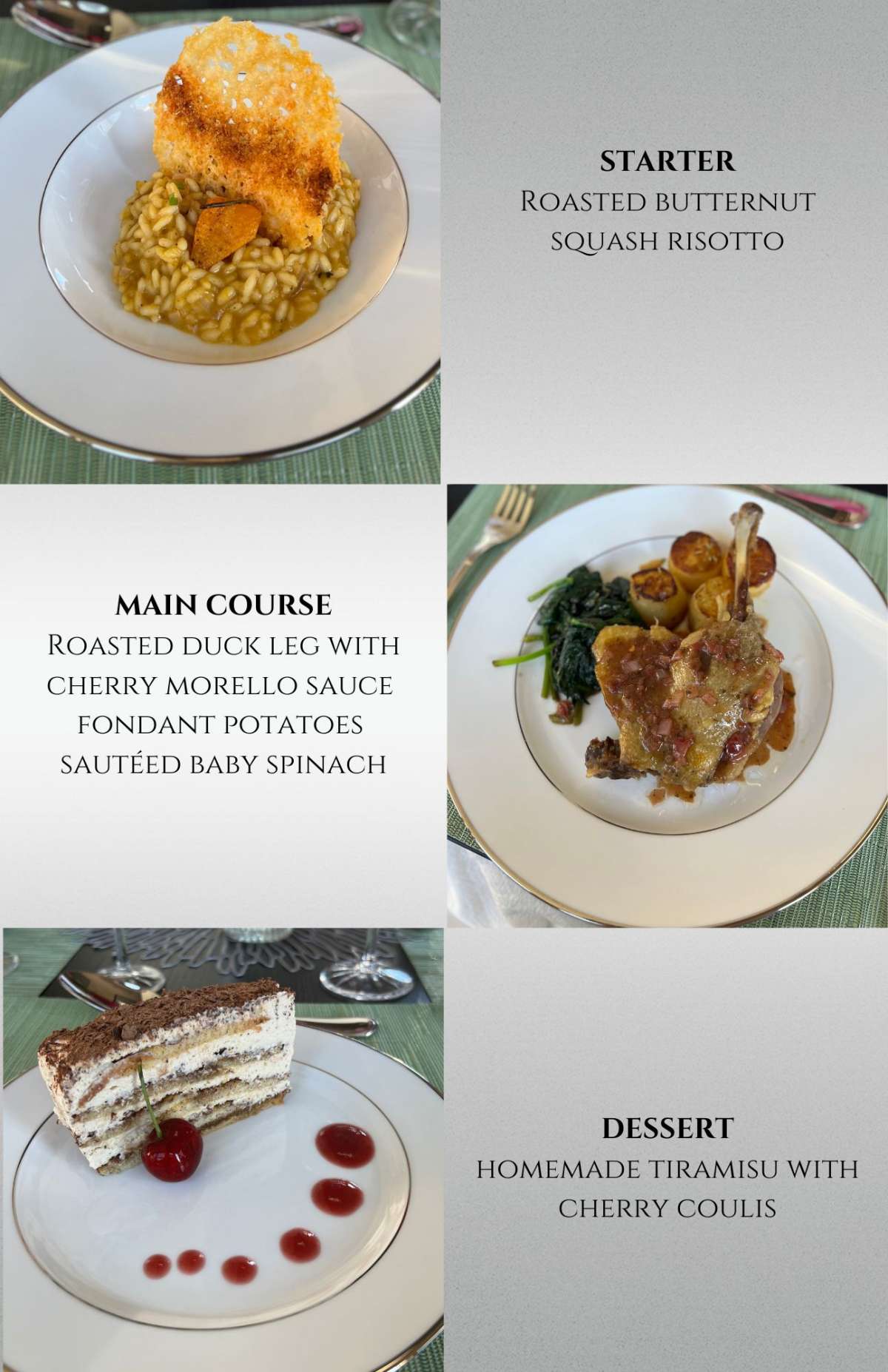 CHERRY Sample Menu item