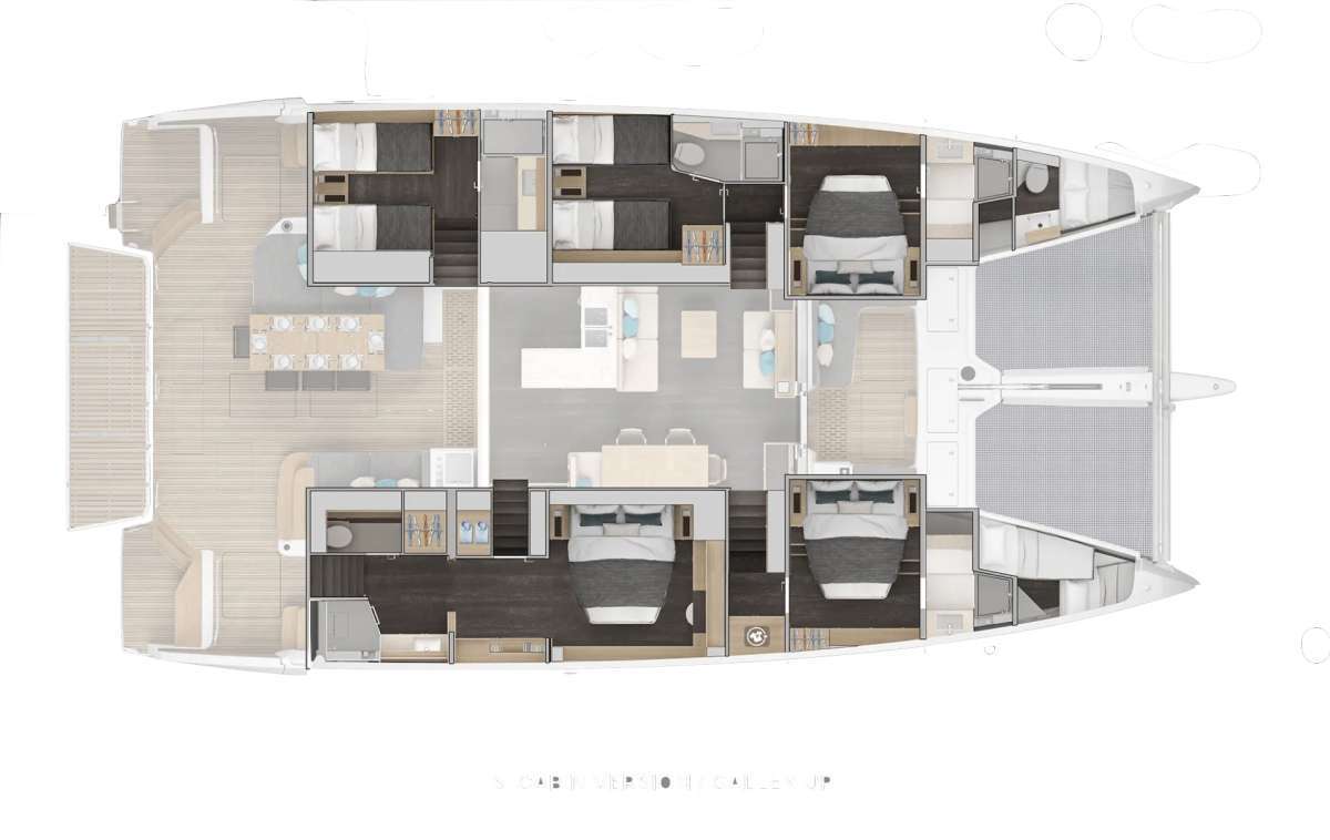 Explore the layout and specifications for MINTED ONE, a 60 ft Sailing Catamaran
